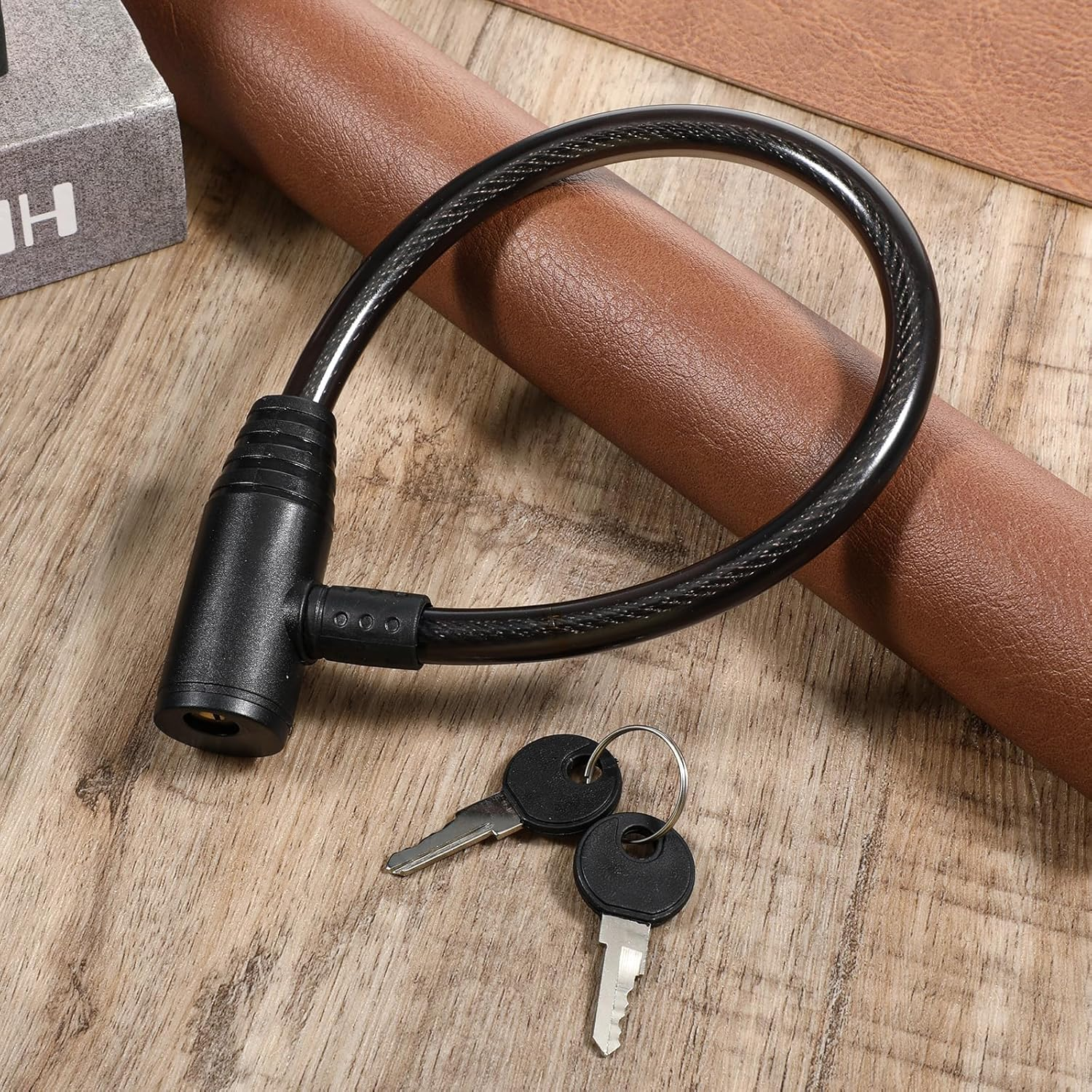 19.7 Inch Secure Black Fridge Lock with Keys Refrigerator Lock Cabinet and Childproof Locks for French Door Fridge, Kitchen Cabinet image number 3