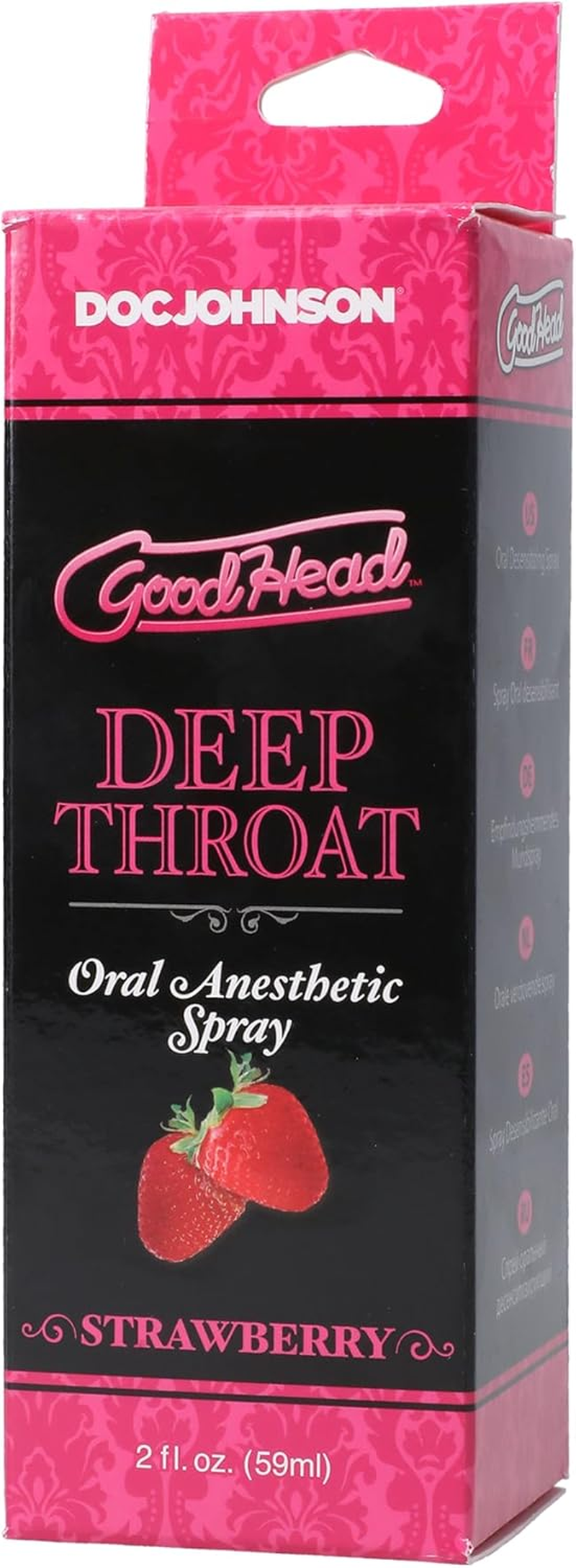 Doc Johnson Goodhead - Deep Throat Spray - Numbs Throat - Relaxes Gag Reflex - Sweet Strawberry - 2 Fl. Oz.(59 Ml) image number 2