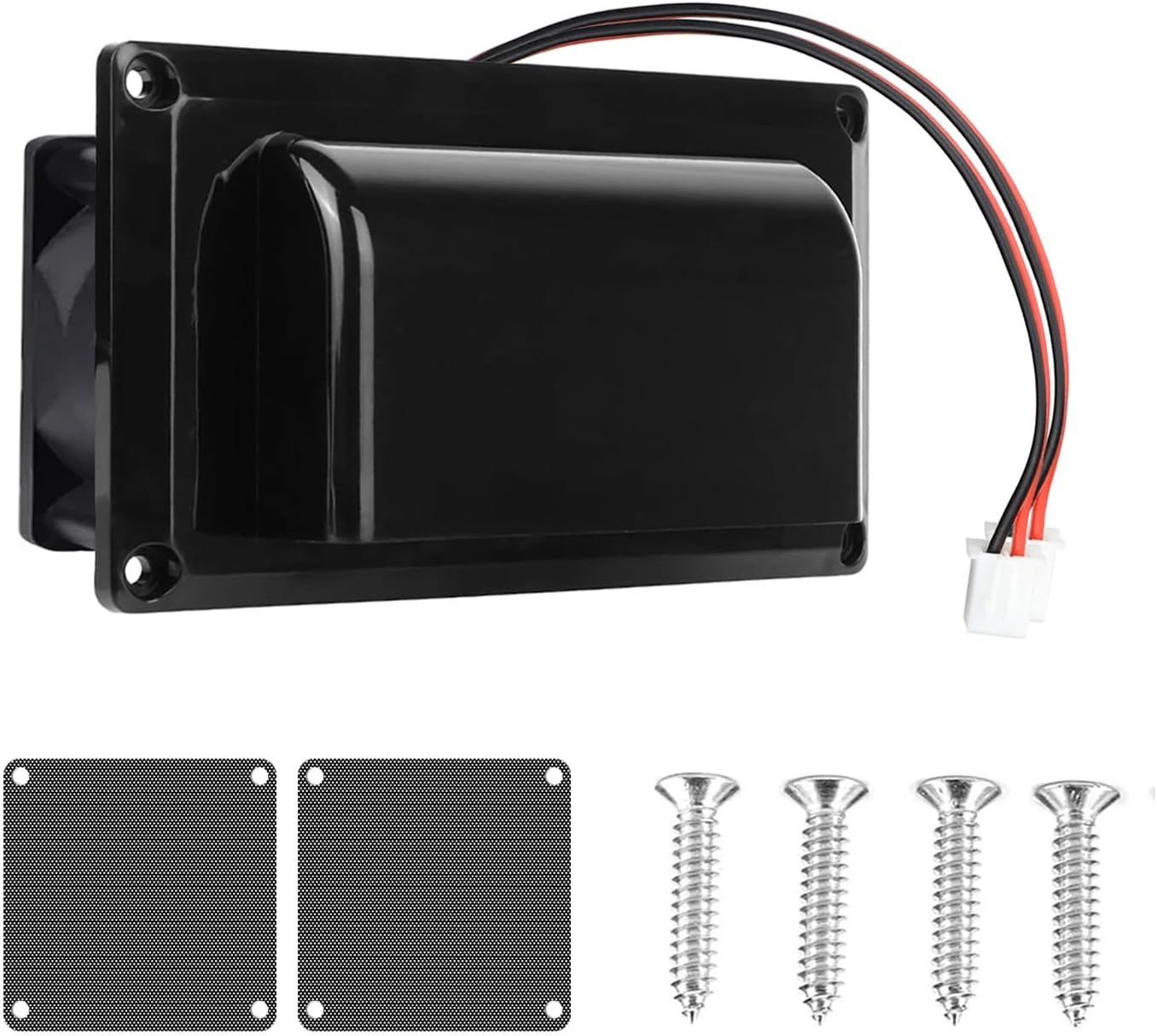 Ronyaoko Side Vent Fan,Ventilation Exhaust Fan,12V RV Side Air Vent Fan, Modified Accessories Extractor Fan, for Motorhome, Caravan, Trailer, Small Space inside Ventilation (White)