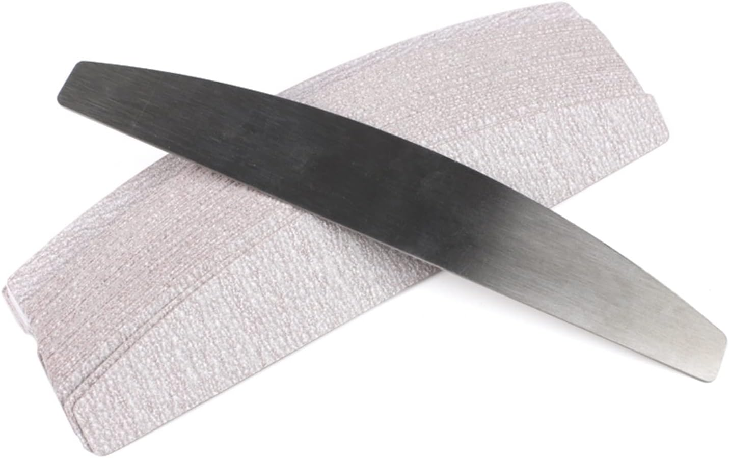 TRUSTTWO 50Pcs/100Pcs Grey Removalble Pads with Metal Handle Replacement Sandpaper Nail File 100/180 Fit for Manicure Calluses Remover Buffer the New (Color : 50Pcs Sandpaper 180) image number 2