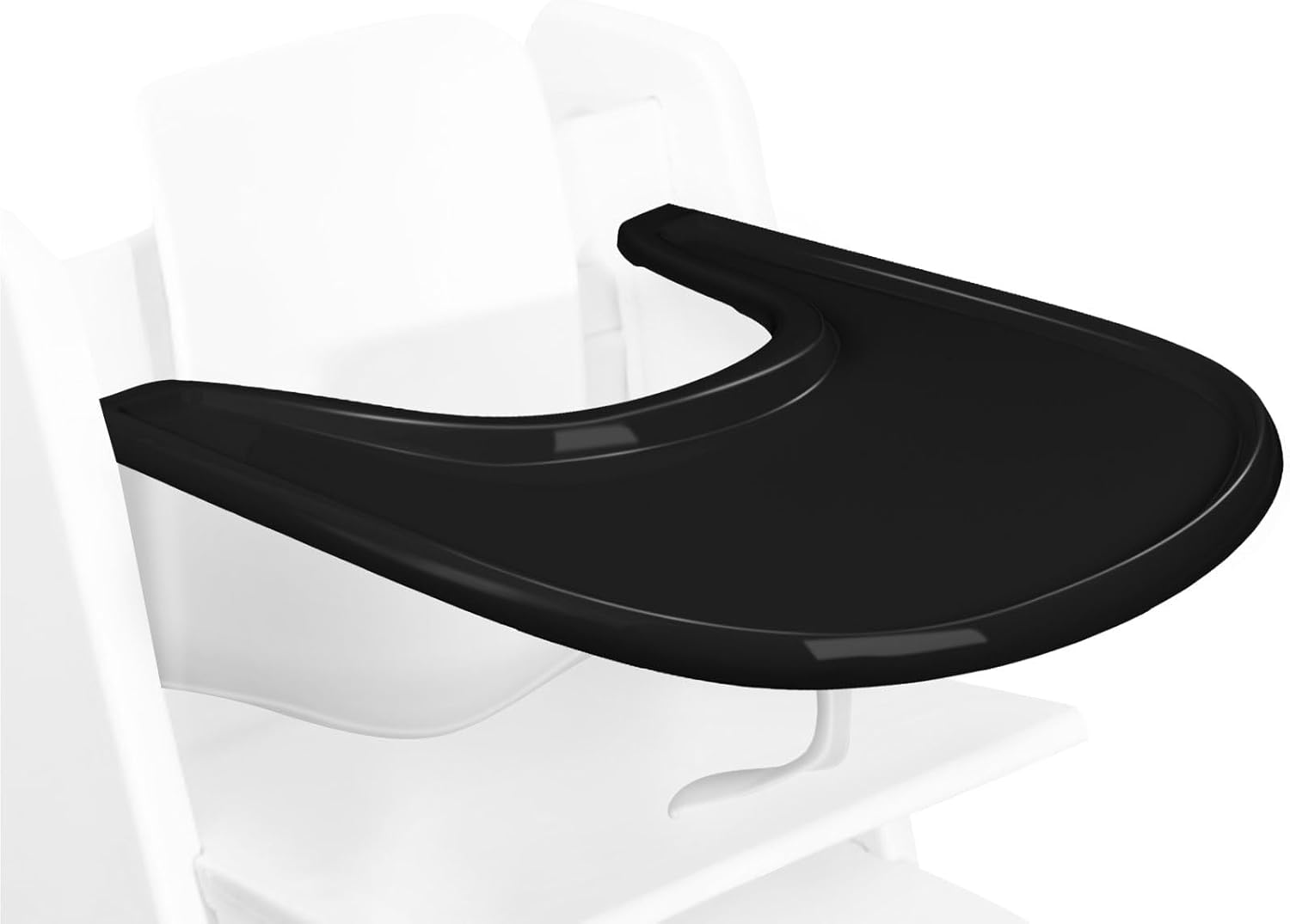Tray Compatible with Stokke Tripp Trapp Chair, Full Cover High Chair Placemat for Stokke High Chair Replacement Tray High Chair Accessories for Toddler 6-36 Months (Black) image number 5