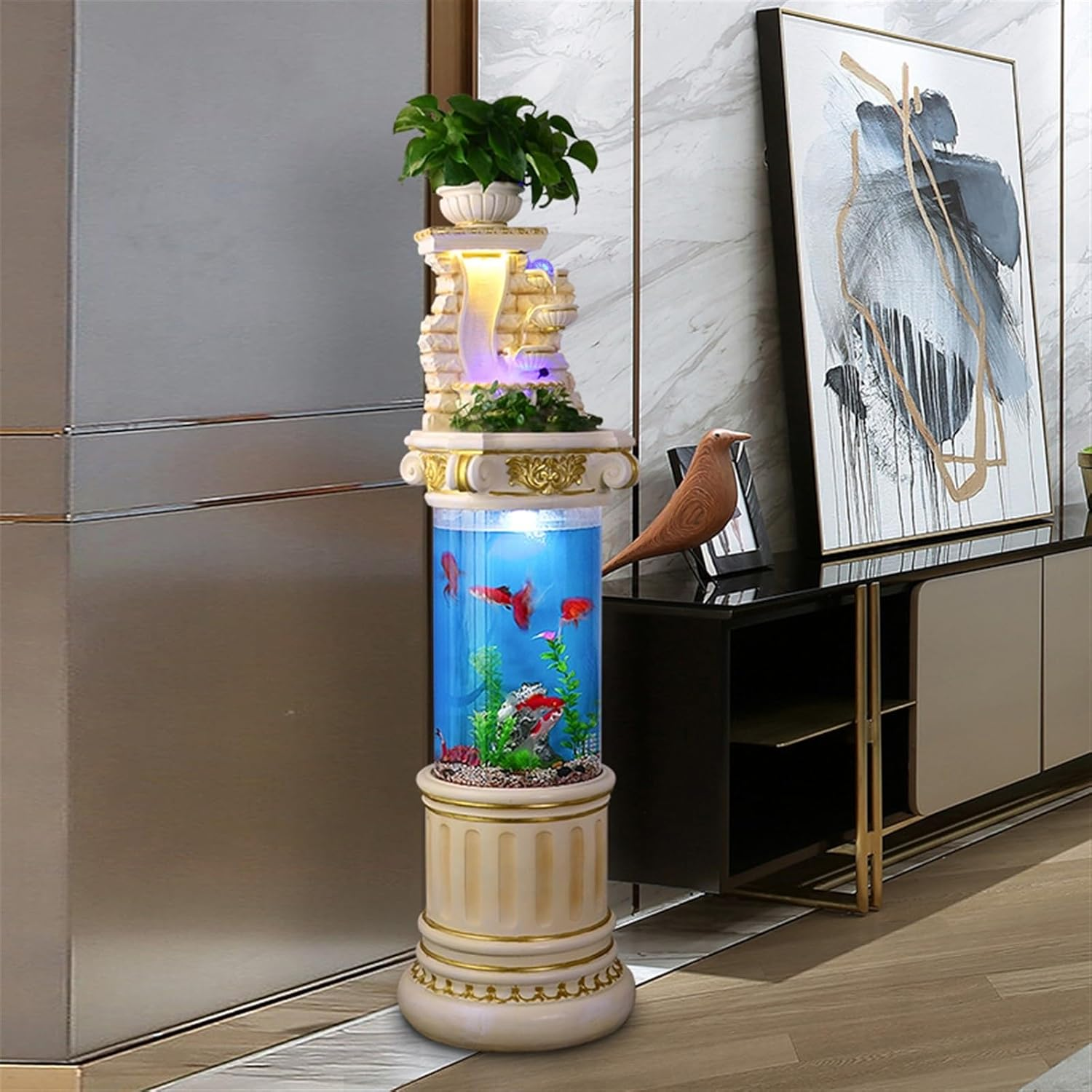 Outdoor Fountain Garden Aquarium, Living Room Circulation Water Waterfall Fountain, Creative Home Large Floor Decoration Landscape(M) image number 4