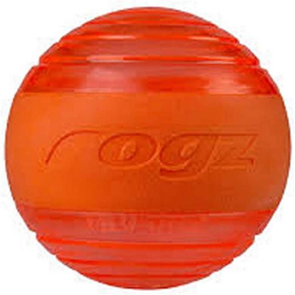Rogz Squeak Fetch Ball Dog Toy Red Medium