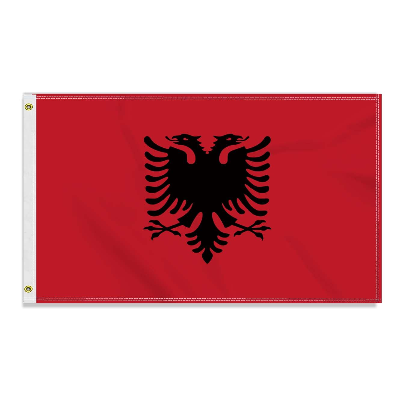 Large 3&times;5 FT Albania Flag, Big Albanian 100D National Outdoor Banner,Decorgarden with Brass Gromment image number 1