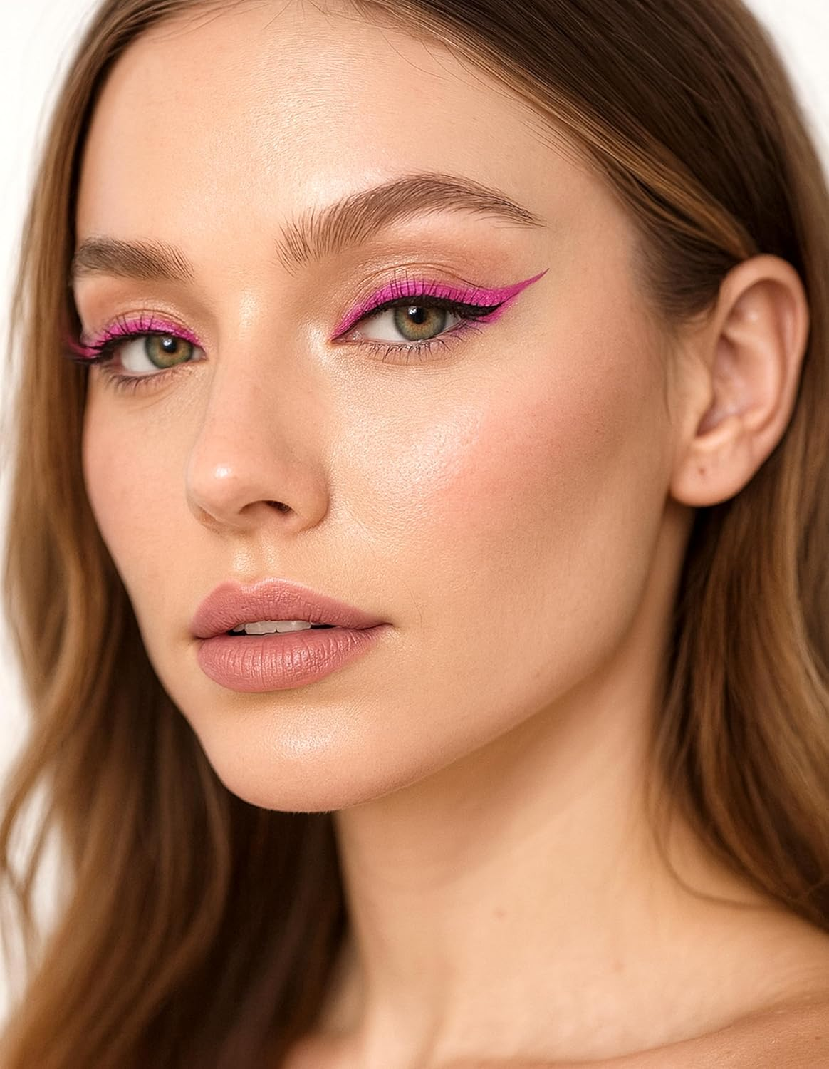 Erinde Pink Liquid Eyeliner, Waterproof & Smudge-Proof, Quick-Drying and Long-Lasting, Highly Pigmented for Precise Eyeliners, Multiuse Eyeliner Pen for Halloween, Carnival & Cosplay, Vegan #06 image number 4