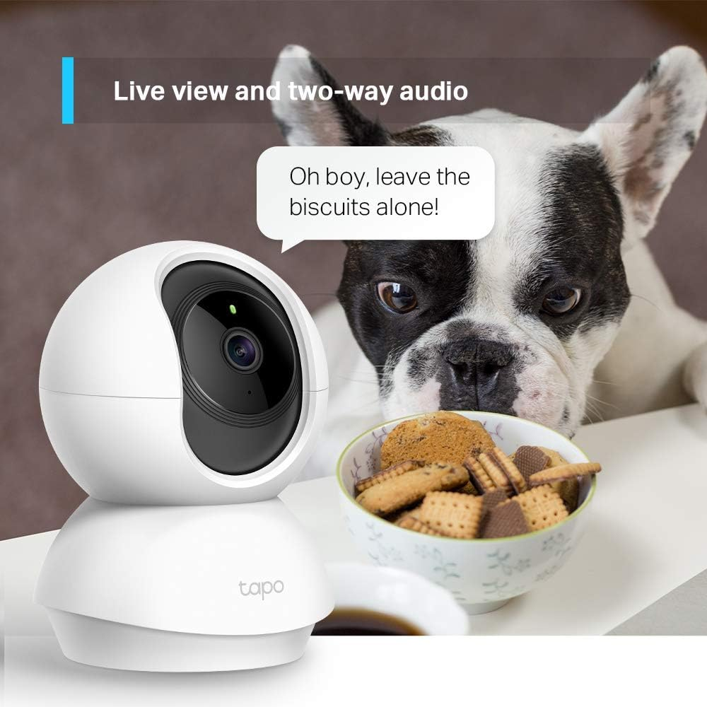 Tapo Tp-Link Pan/Tilt Home Security Wi-Fi Camera - 1080P, 360&deg;, Night Vision, Alarm, 2-Way Audio, 24/7 Live View, Voice Control, Tapo APP, Alexa, Google Assistant, No Hub Required (Tapo TC70) image number 2
