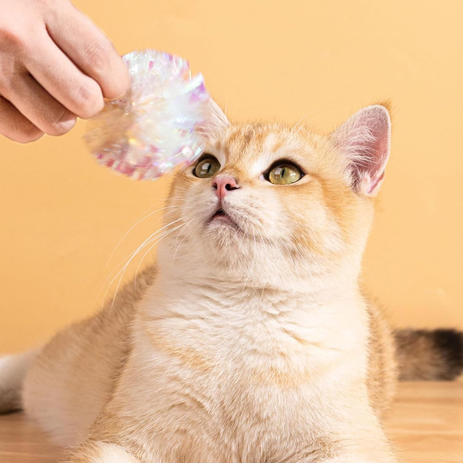 Andiker 20PCS Cat Crinkle Balls, 2.16 Inches Cat Balls with Polyester Film Thick Crinkle Paper Sturdy Cat Toys for Indoor Cats Reducing Boredom and Keep Fit for Cats and Kitten (White) image number 1