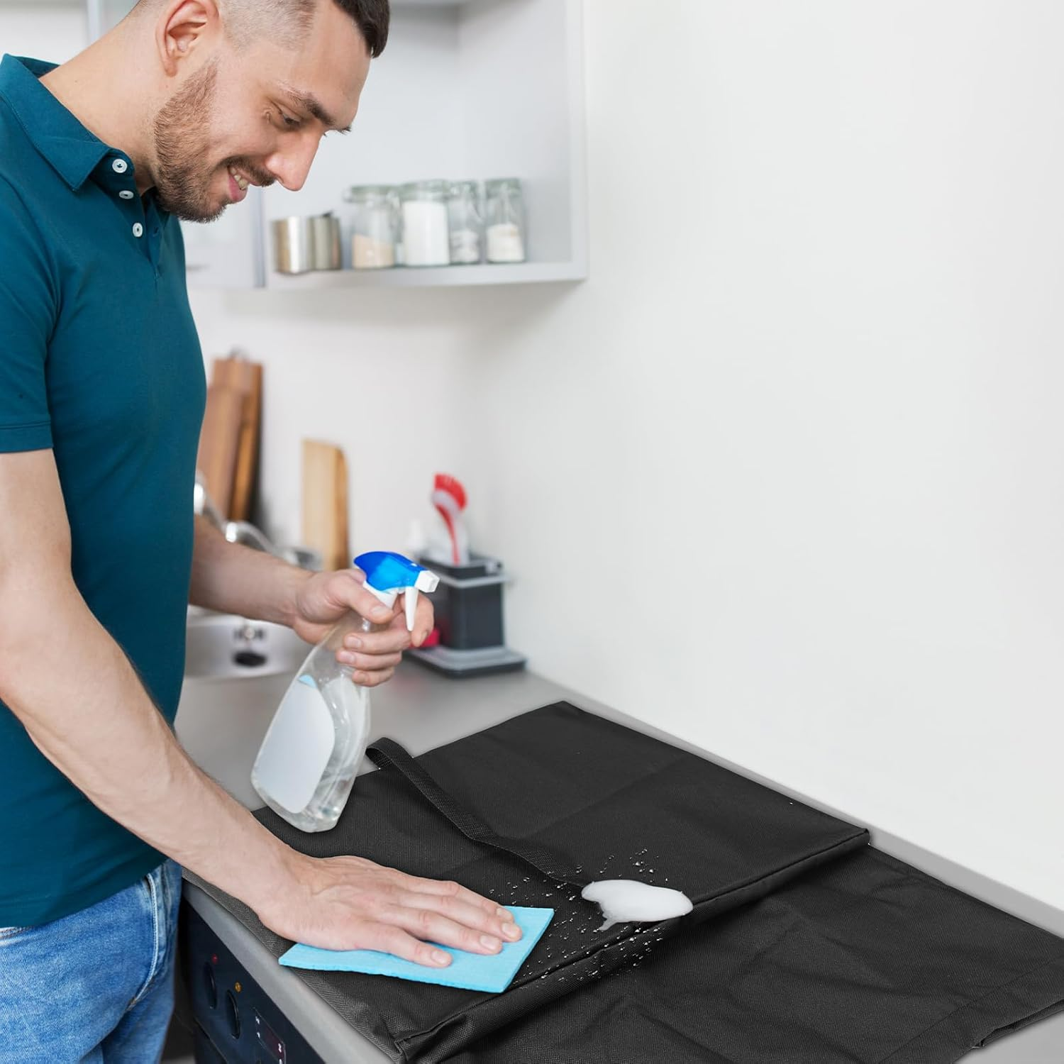 Lyreh Ice Cream Machine Dust Cover for Ninja, 600D Oxford Cloth Waterproof Dust Protector Ice Cream Machine Accessories Compatible with Ninja NC701, Easy to Clean image number 6