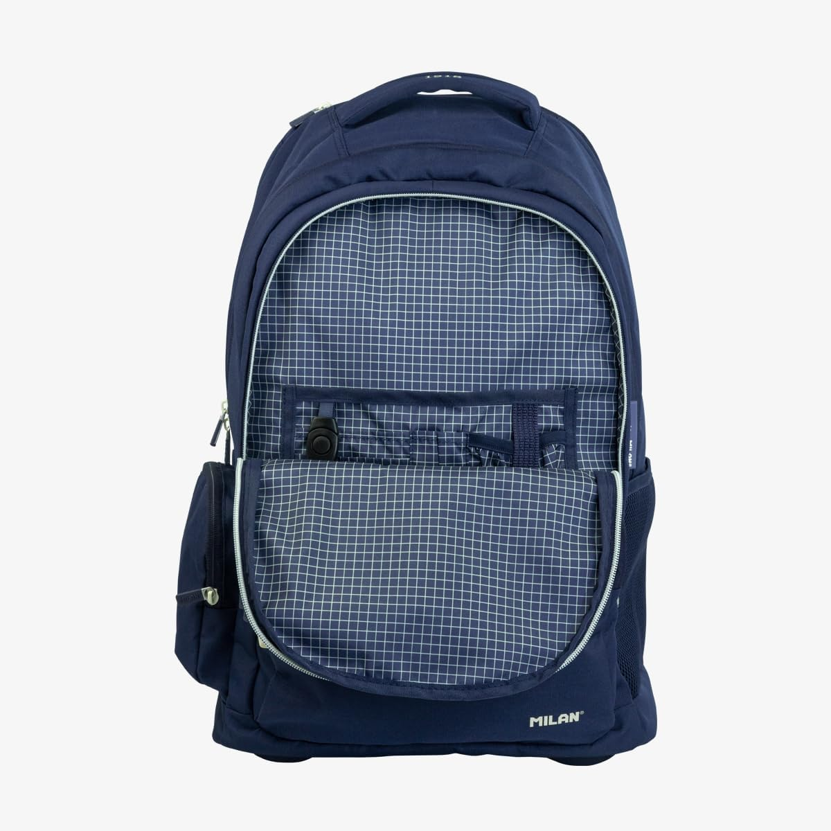 MILAN Backpack with Wheels 6 Zippers (25L) Series 1918. Navy Blue &reg; image number 6