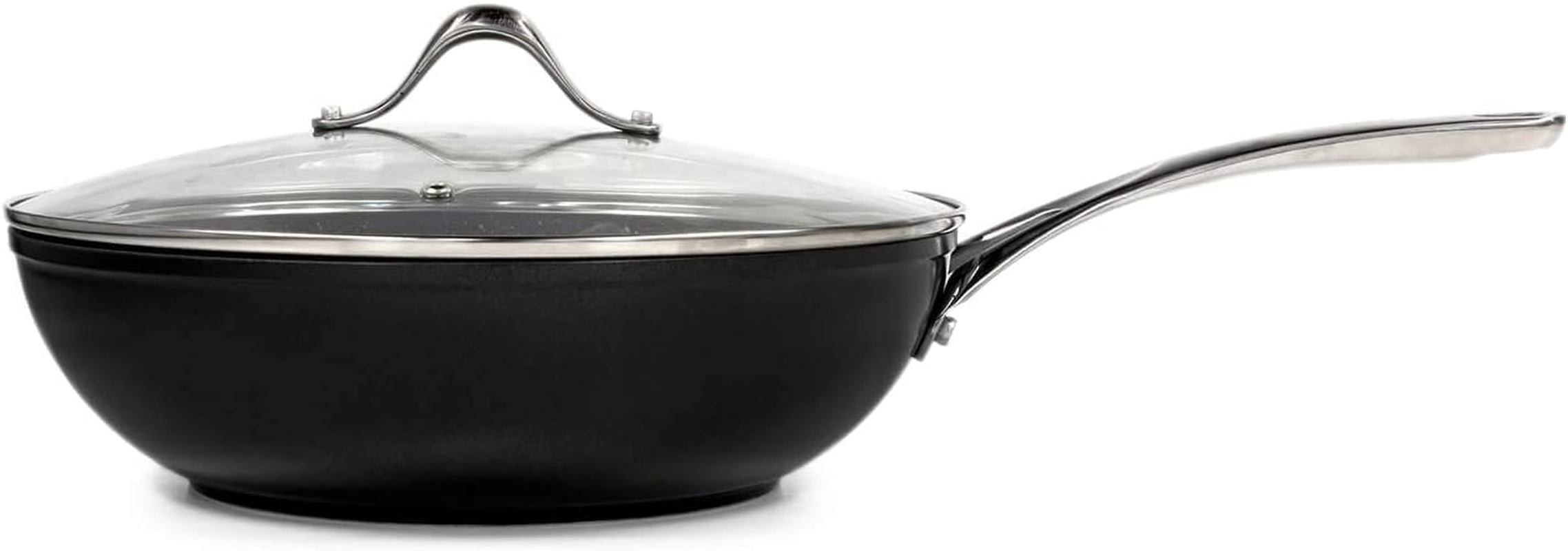 Salt&Pepper Tan-Ium Wok with Glass Lid 28Cm - Frying Pans image number 1