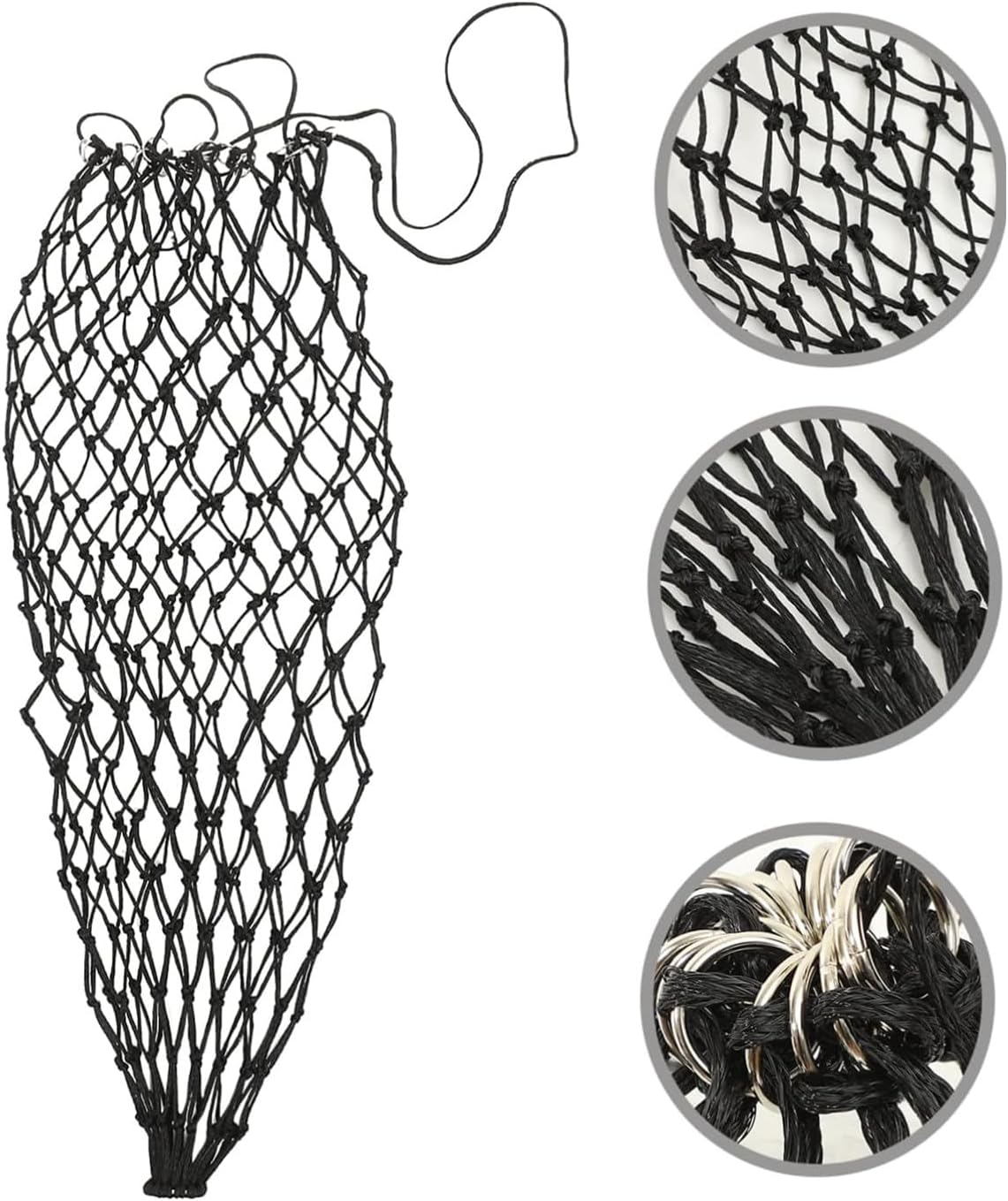 Coehaopike Hay Bags Hanging Horse Feeder Horse Straw Pouch Horse Bag Net Slow Feeding Feeder Horse Feeding Bag Woven Storage Pouch Horse Food Bag Small Bags Hanging Horse Pouch Hanging Feeder image number 5