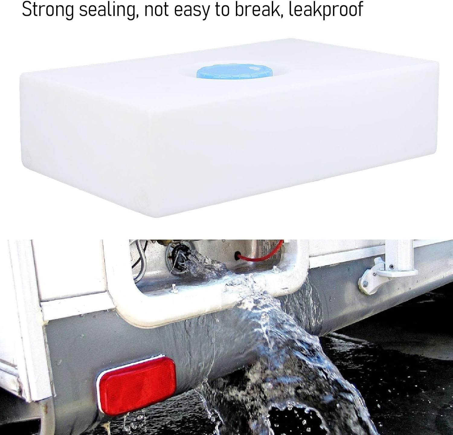 Tnfeeon RV Grey Water Tank, LLDPE 5 Gallon Holding Container, Leakproof Design, Ideal for Rvs, Boats, Trailers - Versatile Water Storage with Wide Mouth Opening image number 1