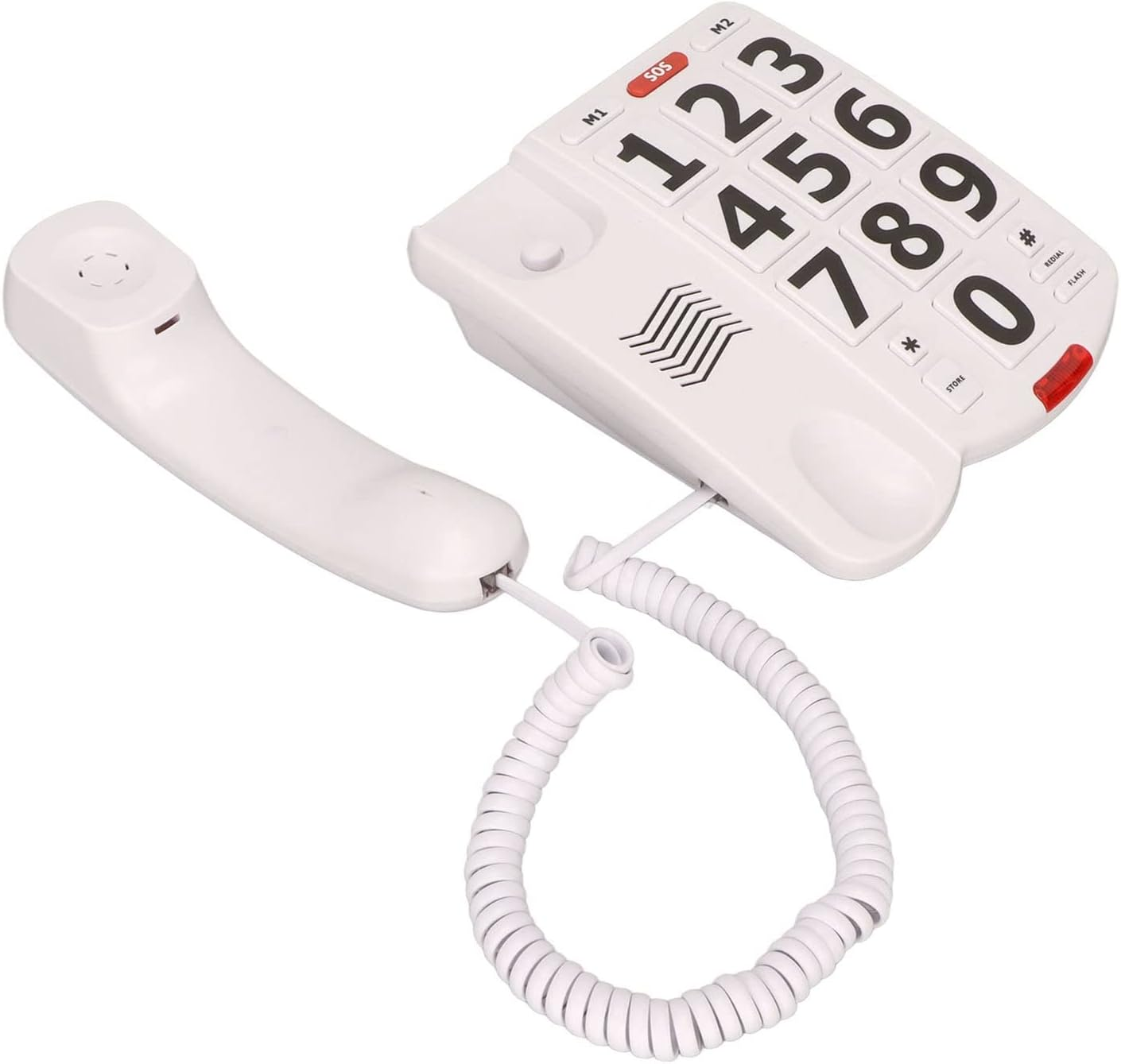Large Button Landline Phone with Adjustable Volume, Last Number Redialing for Elderly, Home Phone for Senior image number 3