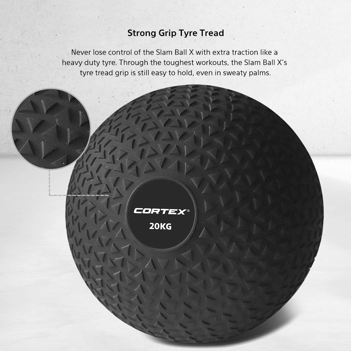 Cortex V2 Slam Ball, 20Kg, Black