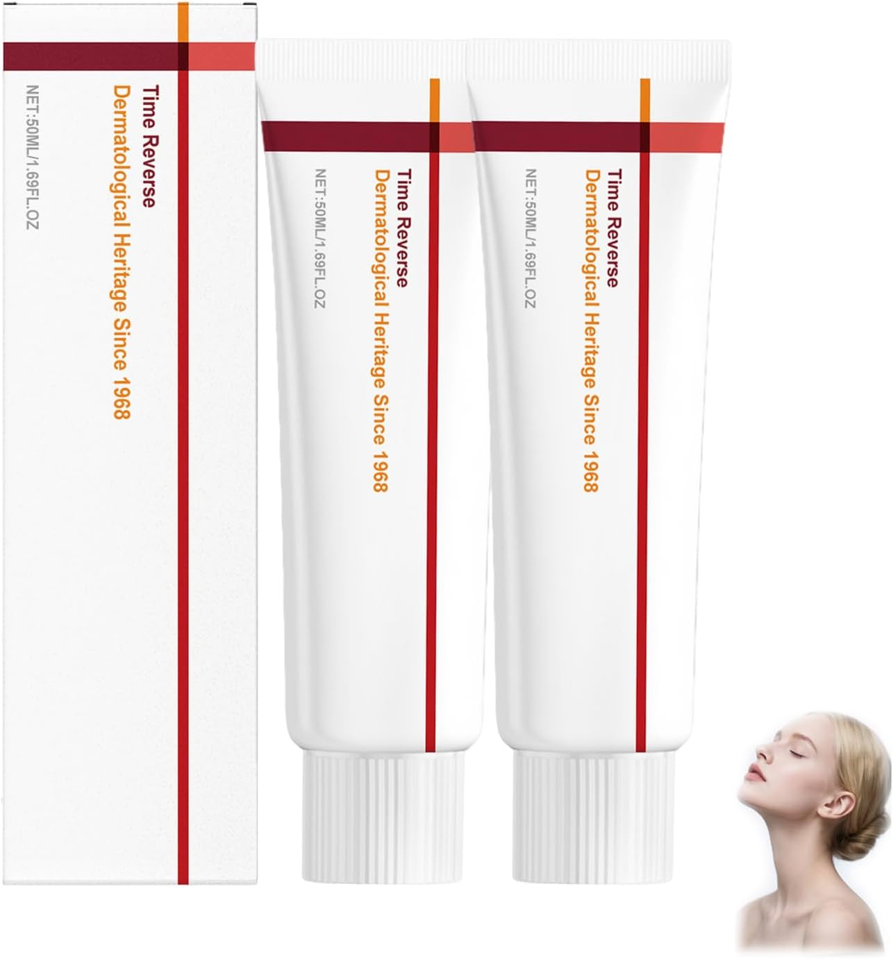 Cream Time Reverse - Advanced Fast-Absorbing & Nourishing, Retinol Wrinkle-Reducing Face Cream with Centella Asiatica, Skin Hydrating & Firming, Anti-Aging Facial Skincare for All Skin (2PCS)