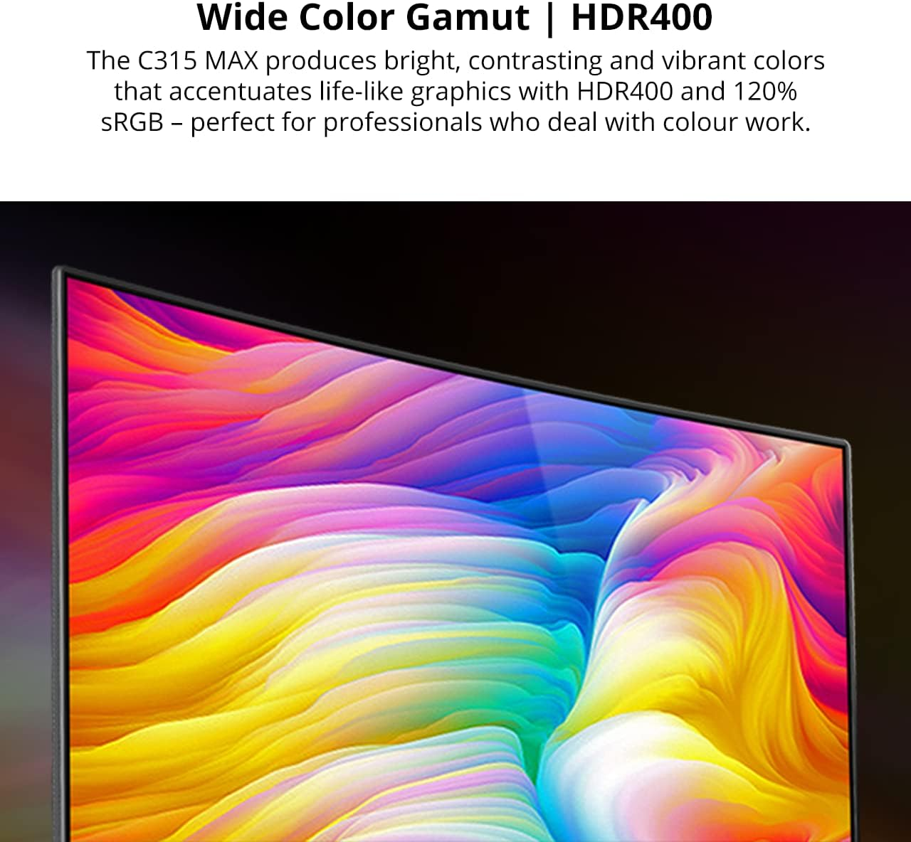 PRISM+ C315 MAX 31.5" Curved Productivity Monitor, 16:9 4K UHD (3840X2160), 60Hz, 6Ms GTG, 1500R Curved, Zerobezel, Eye Care Technology, 3 Yrs Warranty image number 6