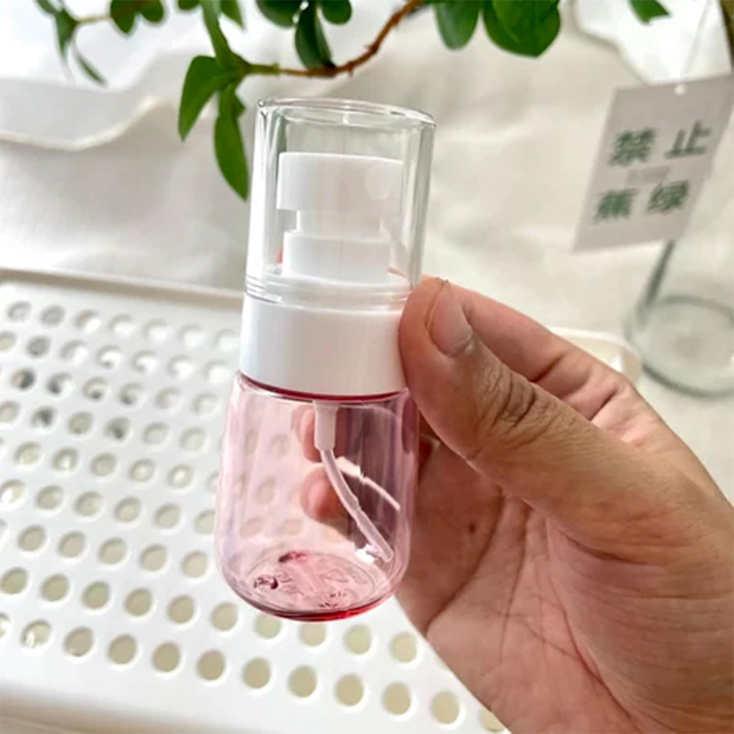 Luzcauwy 2-Pack 30Ml Mini&ndash;Fine Mist Spray Bottles &ndash; Clear Empty Travel Containers, Refillable Atomizers for Toner, Perfume, Skincare, Essential Oils &ndash; Leakproof Design image number 2