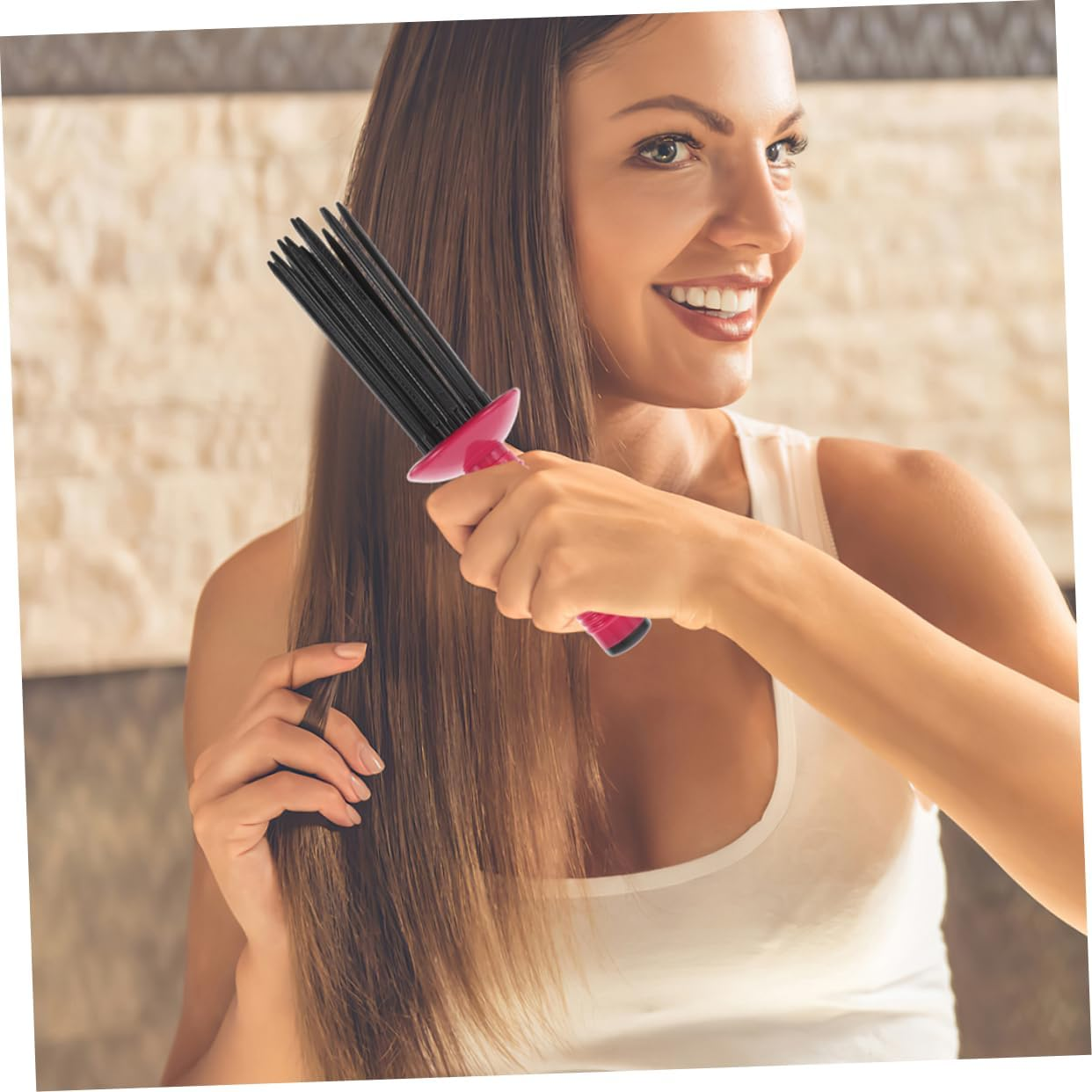 ELAYARD 2Pcs Hair Combs Curl Brush for Curly Hair Styling Comb Essential Oil Curling for Natural Fullness image number 2