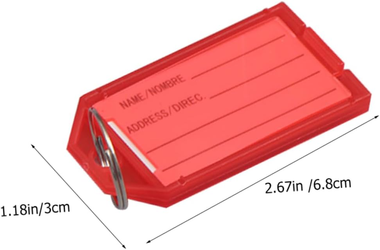 Ciieeo 60Pcs Luggage Tag Key Tags Keychain Labels for Traveling Accessories Portable Key Multi-Function Luggage for Boys and Girls image number 6