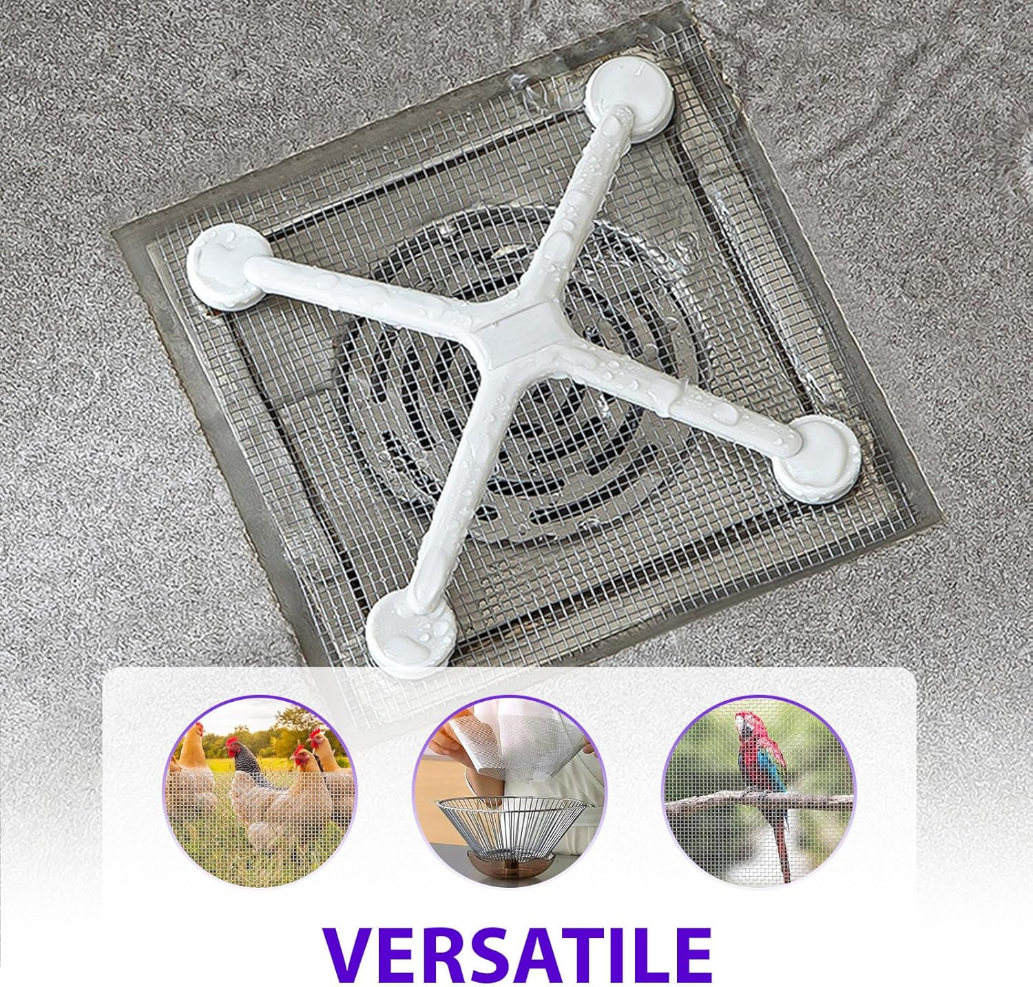 6 Pcs 304 Stainless Steel Woven Wire Mesh, 0.85 Mm Hole Metal Filtration Filter Sheet, Corrosion-Resistant & Easy to Cut Weep Hole Screen for Chicken Vent Garden Windows Doors Kitchen (6 Pcs Mix)