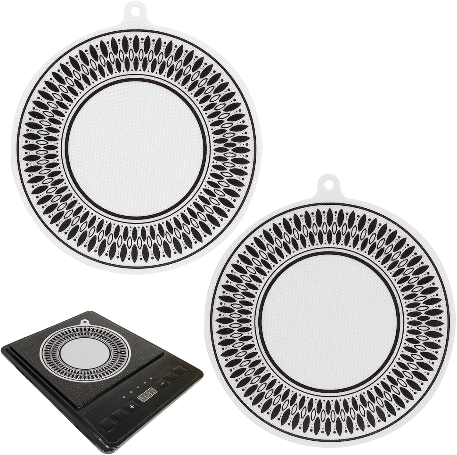 2Pcs Induction Cooktop Mat, Induction Cooktop Protector Mat, Multifunctional Silicone Mats for Cooktop Cover (24Cm) image number 6