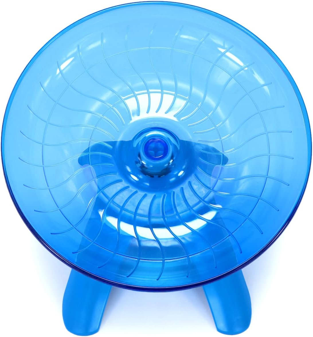 Hamster Wheel Hamster Flying Saucer Silent Exercise Wheel Running Wheel for Dwarf Hamsters Gerbil Mice Small Animals (Blue) - White image number 3