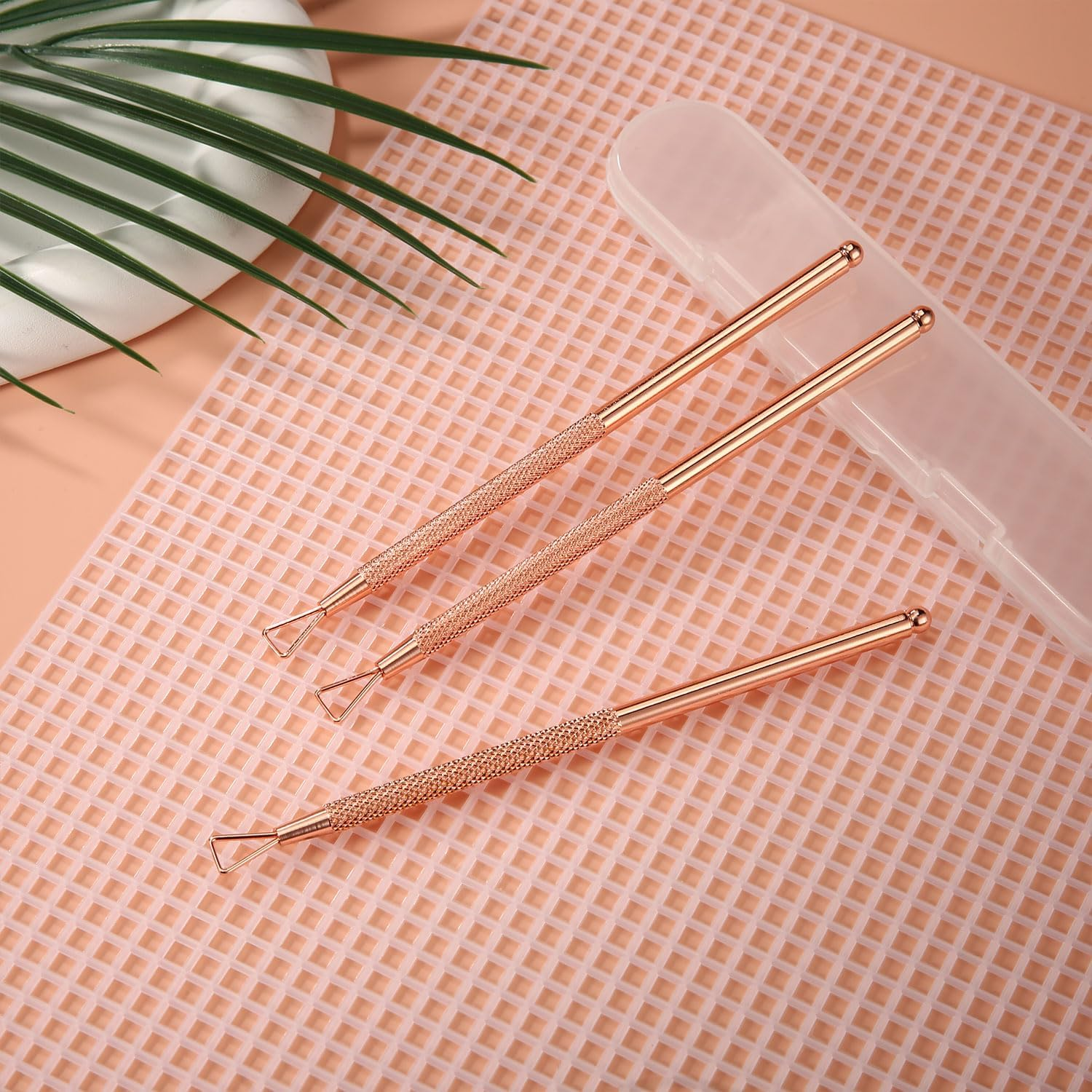 3Pcs Lottery Ticket Scraper, Stainless Steel Scratch Tools Lottery Scraper Label Scraper for Tickets Lucky Stickers Labels with Storage Box (Rose Gold) image number 5