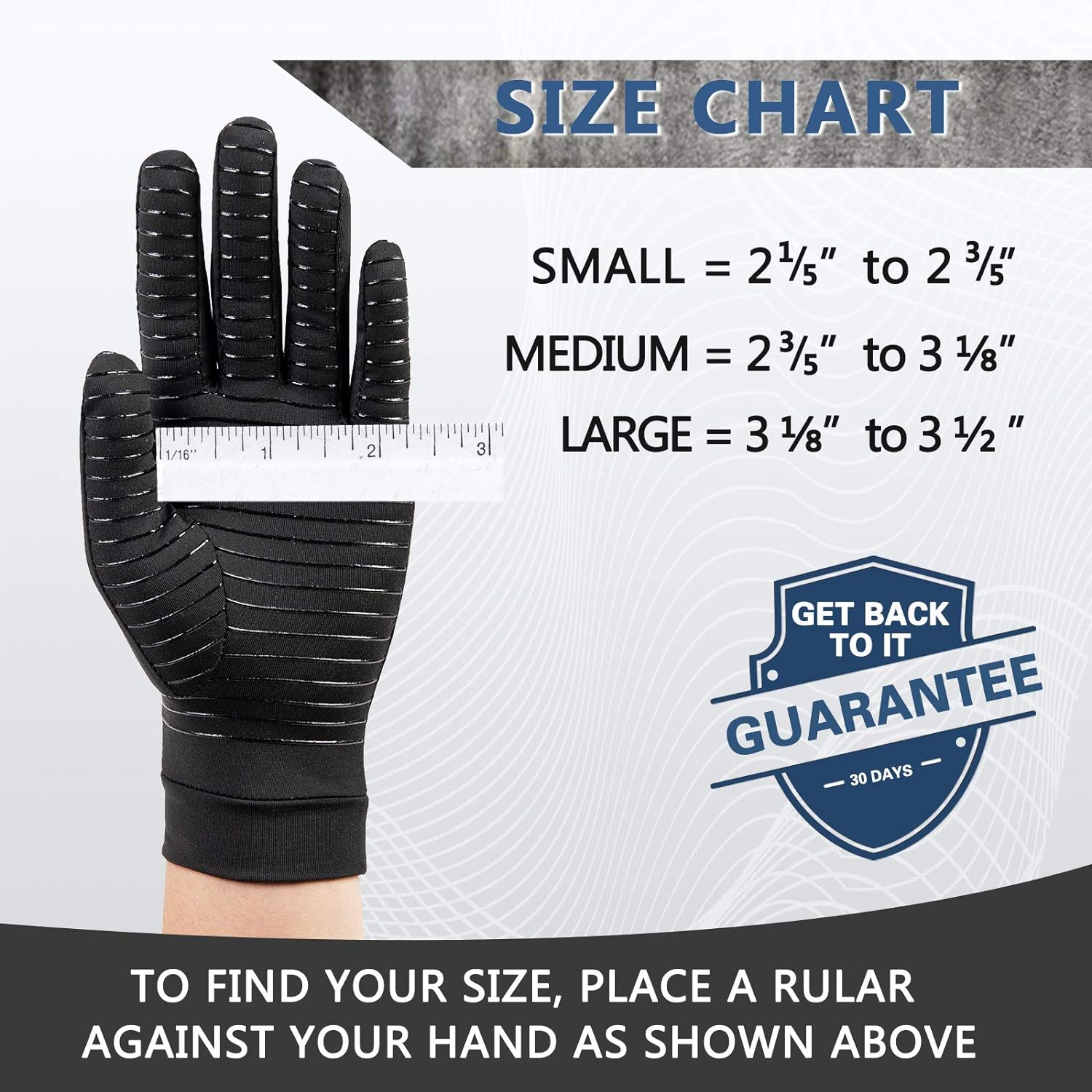 Copper Compression Gloves for Women Men, Full Finger Breathable & Moisture Wicking Arthritis Compression Gloves for Relieving Carpal Tunnel Aches, Rheumatoid Pains, Joint Swell image number 1