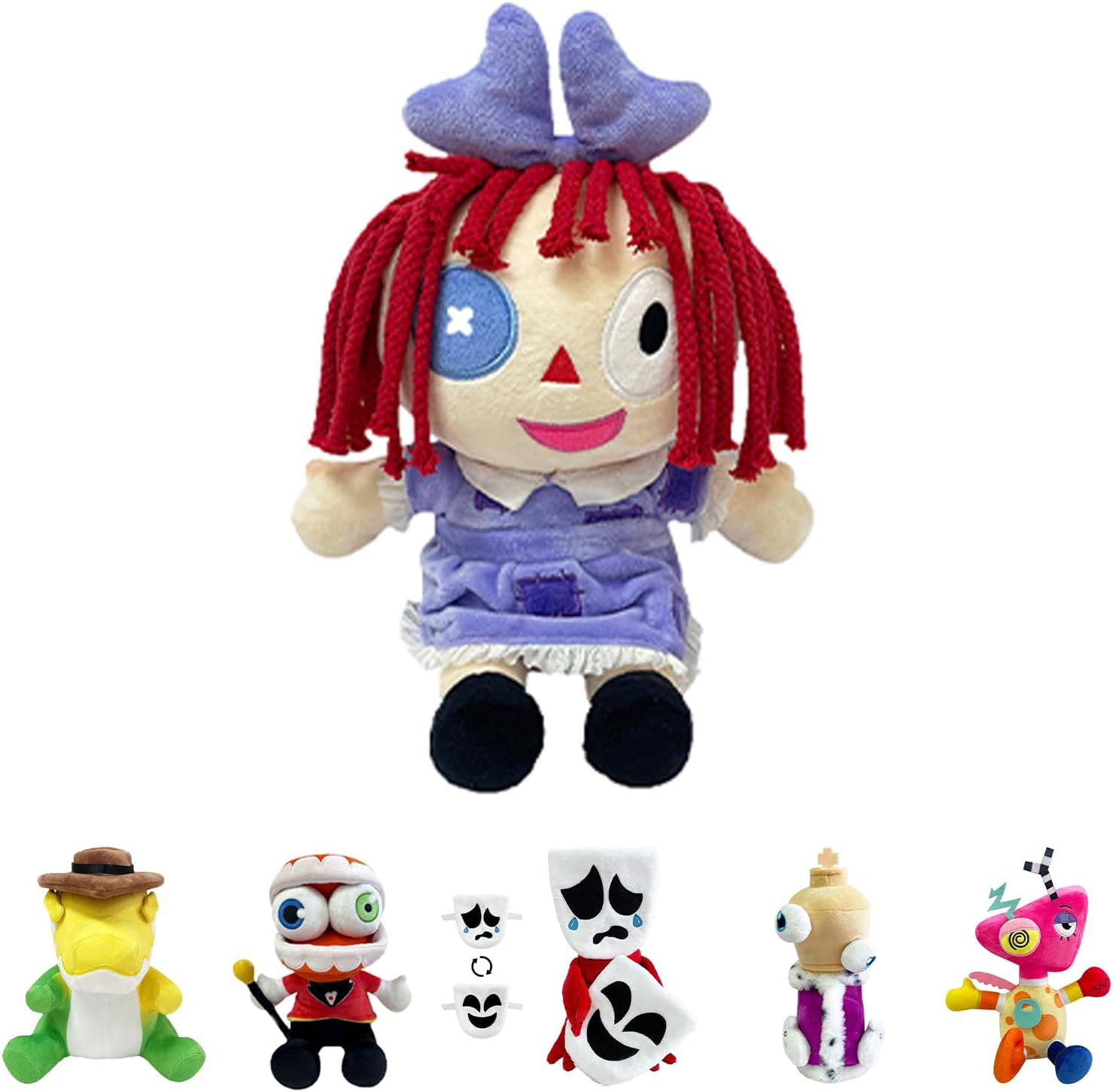 POPOYU Digital Plushies Stuffed Plushie Doll, the Amazing Circus Jumper Plush Toys, Cute Soft Stuffed Figure Plush Doll for Kids Boys Girls TV Fans Birthday Gifts