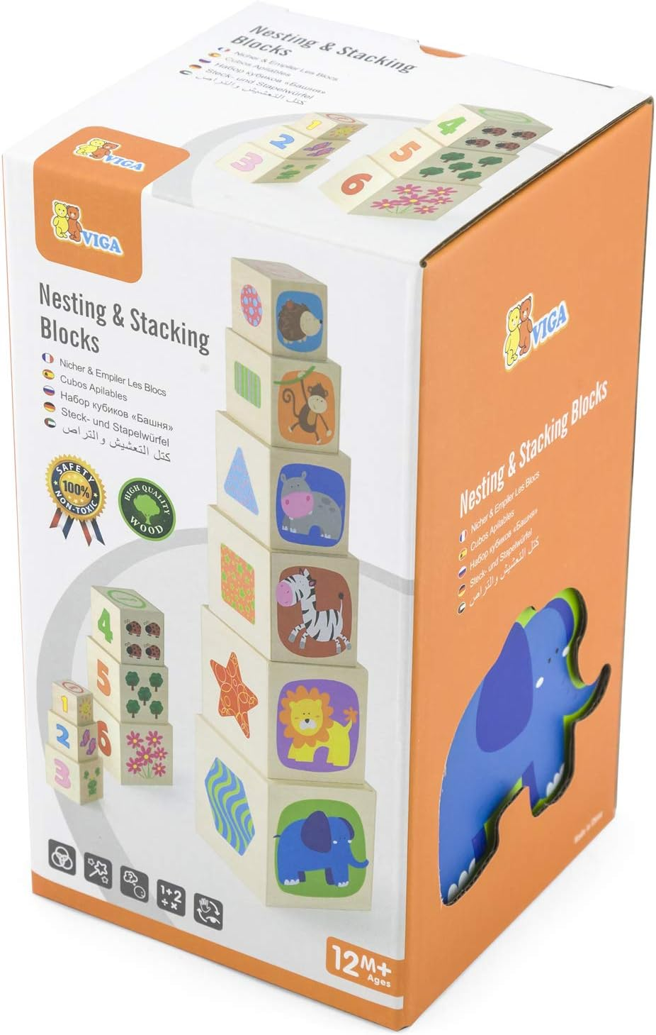 Viga Wooden Stacking Nesting Boxes