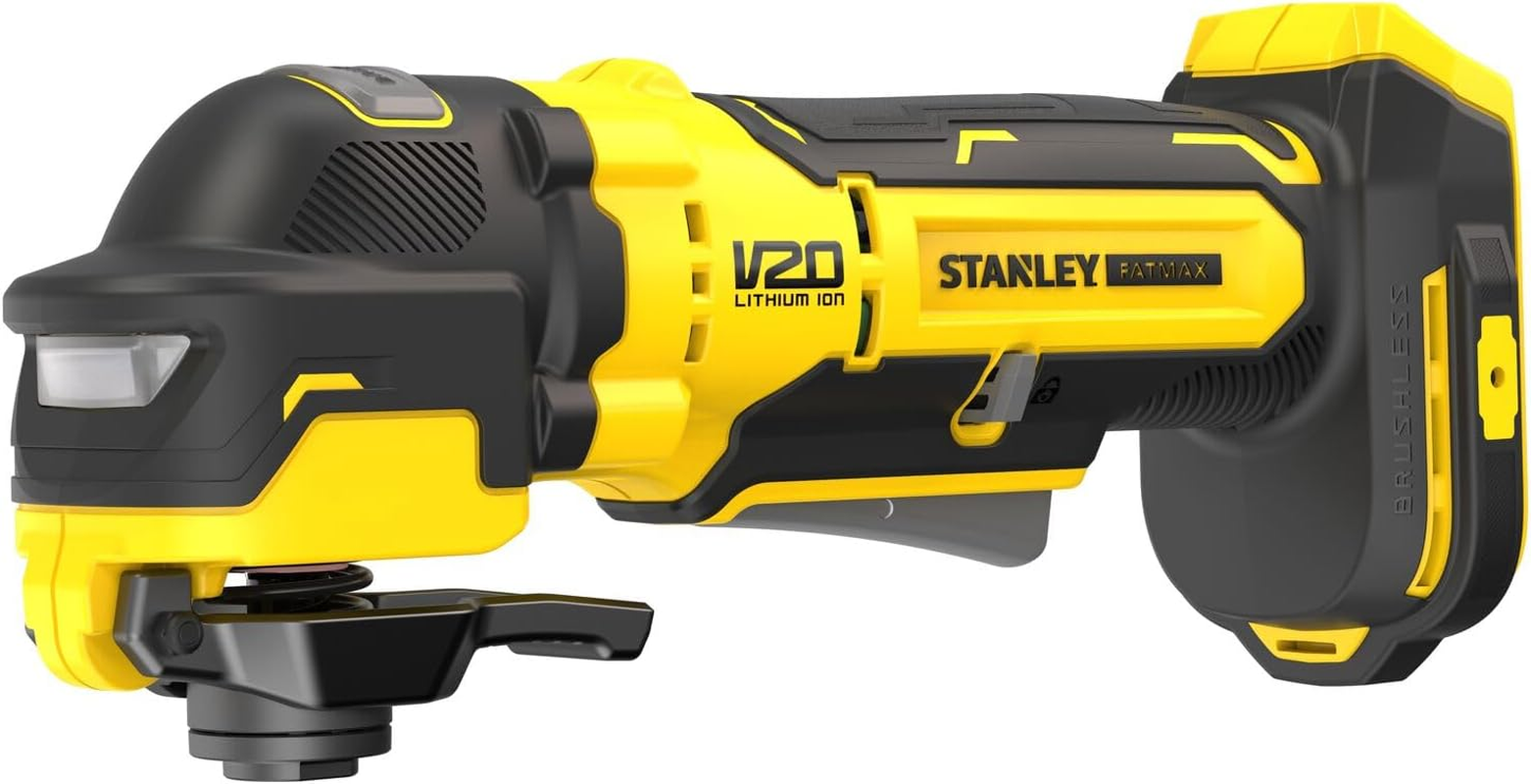 STANLEY FATMAX V20 | 18V Brushless Multi Tool - up to 19,000 OPM, LED Worklight, Ideal For: Plunge Cuts, Trimming Materials, Detail Sanding, Removing Grout, Scraping Paint or Adhesives, Bare Unit image number 1