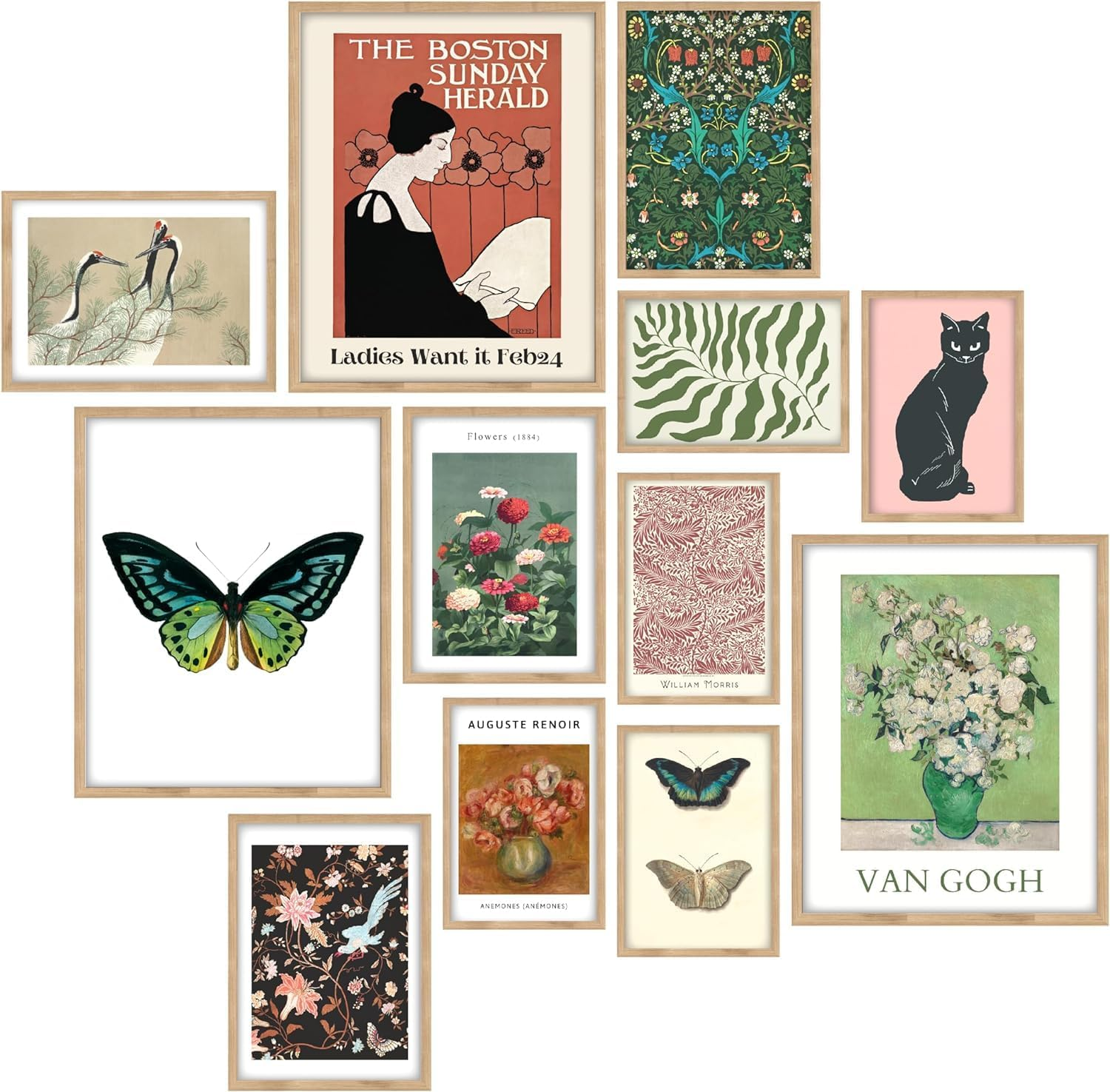 ZIENVE Eclectic Wall Decor Posters, Retro Maximalist Home Decor Aesthetic Vintage, Modern Colorful Boho Gallery Wall Art Prints for Bedroom Dorm, Unframed image number 5