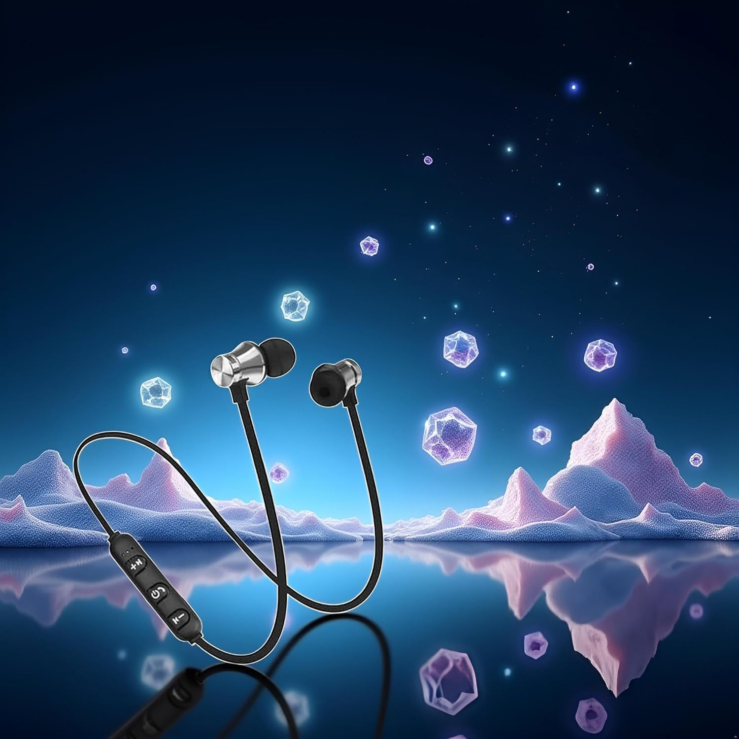Opemg Black Earphone In-Ear Stereo Headset Earphone Wireless Bluetooth Headphone Earbud Headphones Accessories,Earbud and In-Ear Headphones image number 5
