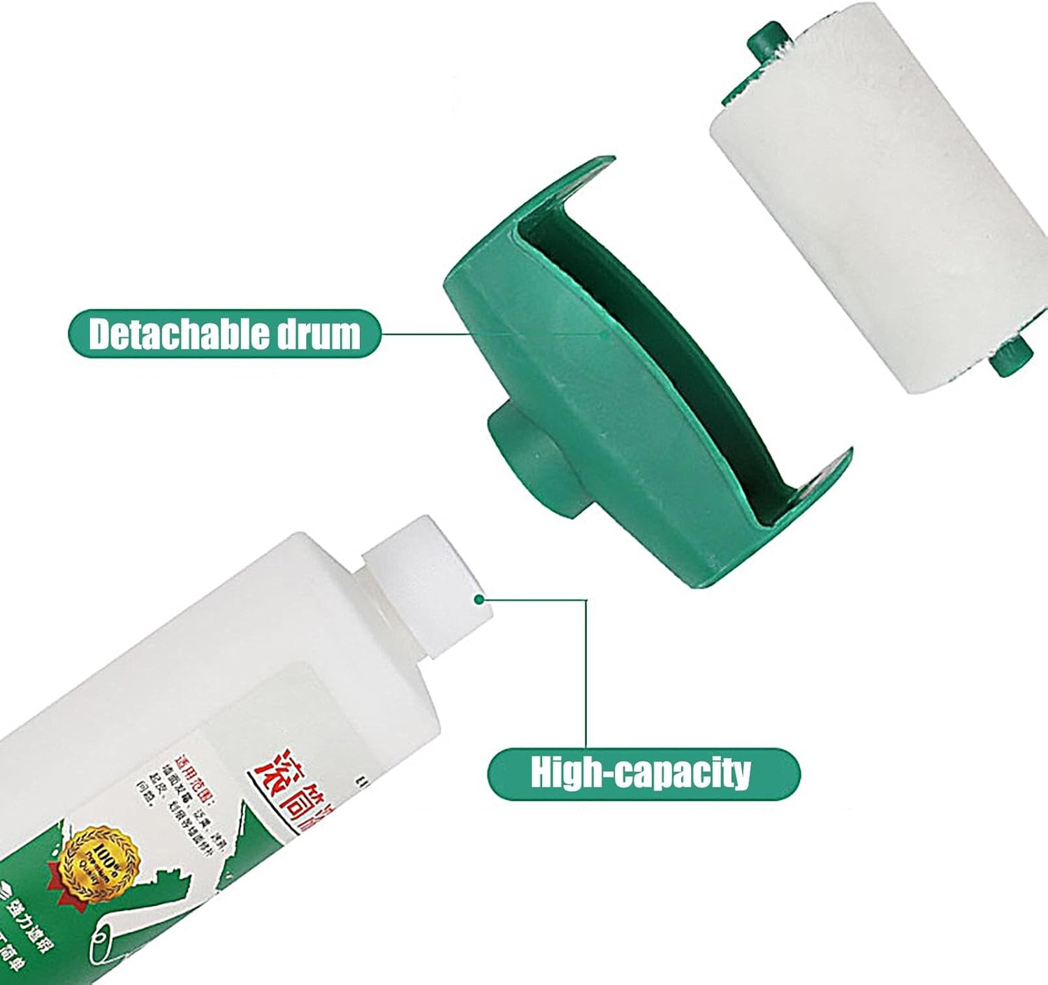 Wall Repair Paste Roller - Strong Coverage White Paint Roller, Wall Repair Roller Paint, White Paint for Walls, Multi-Purpose Home Remodeling Solution for Wall Repair, Wall Repair image number 1