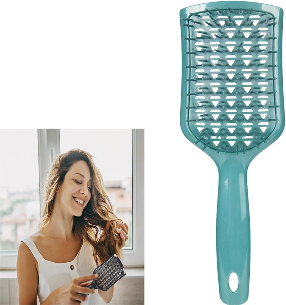 Detangling Brush Scalp Brush, Detangling Hair Brush, Paddle Hairbrush Anti-Static Massage Paddle Brush with Flexible Bristle for Curly Wet Dry Hair Painless Combing (Black)