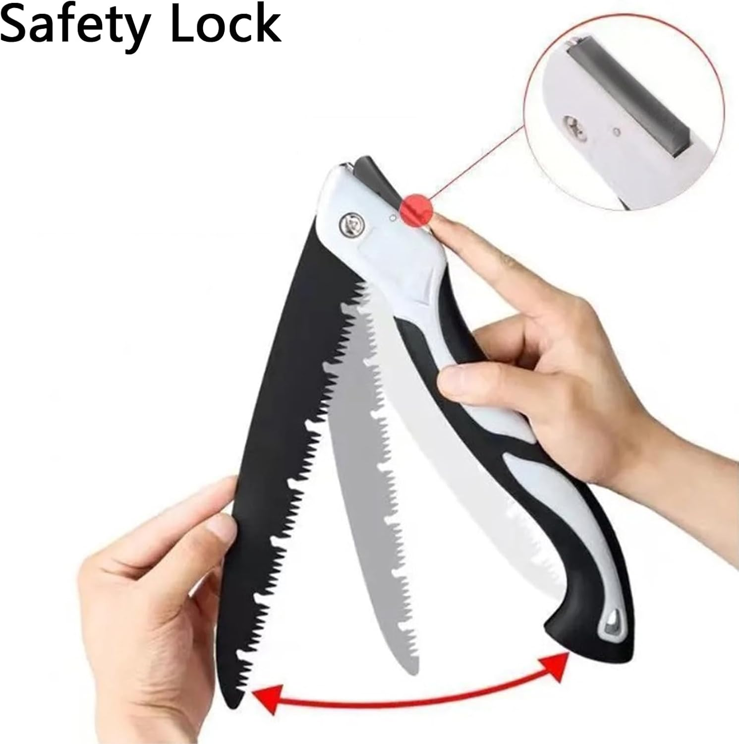 12 Inch Folding Saw, Pruning Hand Saw for Wood Cutting, Garden Pruner with SK5 Curved Blade, Triple- Cut Razor Teeth, Foldable Handsaw for Tree Trimming, Camping, Gardening and Carpentry image number 2