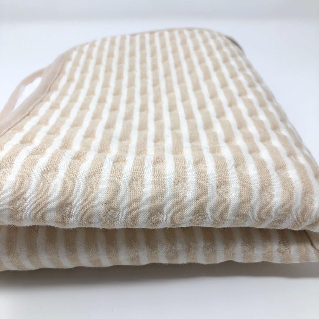 Waterproof Baby Changing Pad &ndash; Soft Cotton Top, Leakproof TPU Back, Reusable & Washable for Potty Training & Elimination Communication (Stripes) image number 5