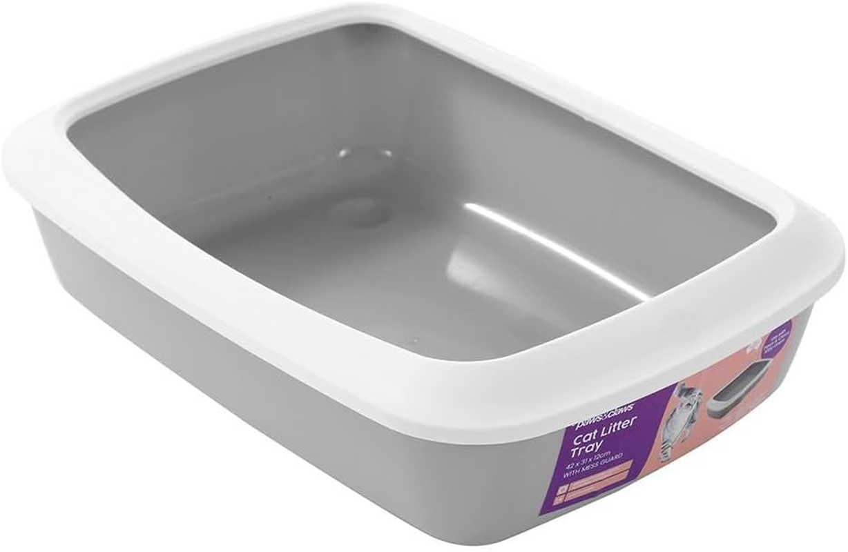 Paws & Claws Cat Litter Tray with Mess Guard, 42 X 31 X 12 Cm Size image number 2