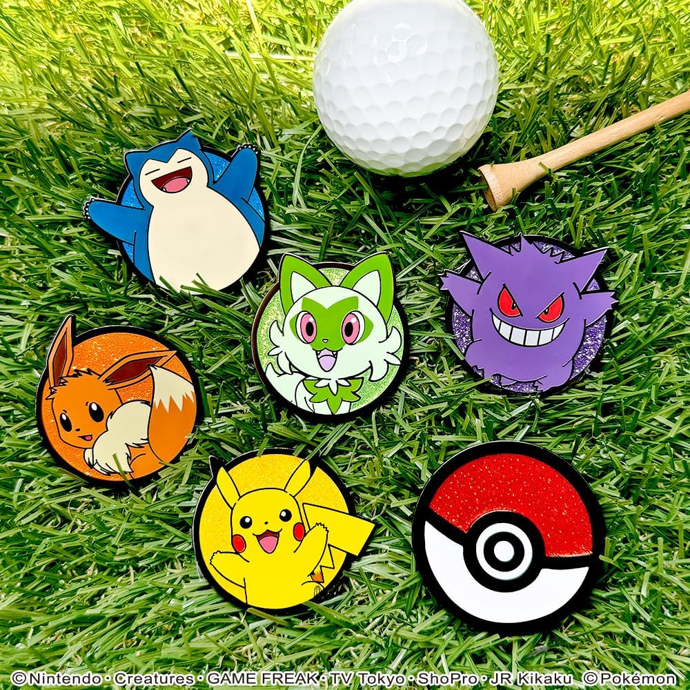 Pokemon Golf Marker, Big (Snorlus), Clip Type, Magnet, Licensed Product image number 4