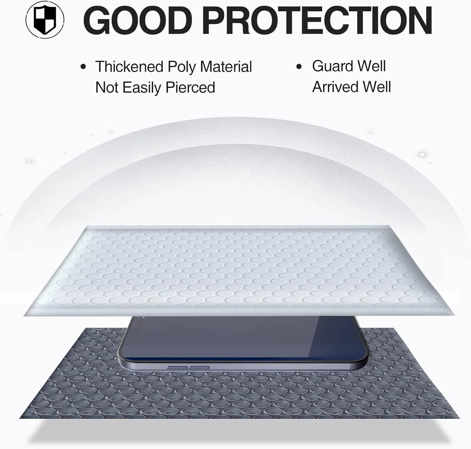 MILIOG Bubble Mailers 5X8 Inch White 25 Pack | Waterproof Padded Envelopes | Self Seal Adhesive, Tear-Resistant | Small Business Mailing Packages for Jewelry, Makeup, Accessories image number 1