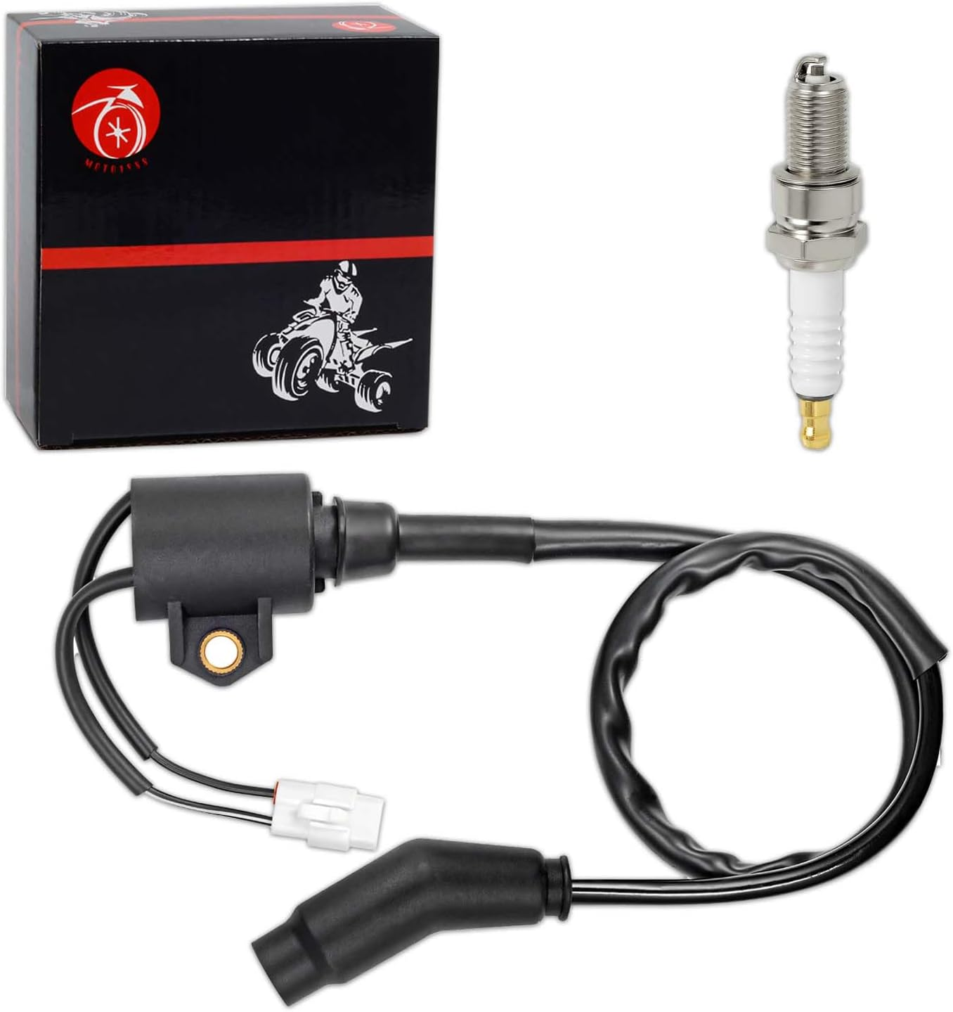 Ignition Coil & Spark Plug for Polaris Hawkeye 300 2006-2011 Sportsman 300 2008-2010 3089910 image number 1