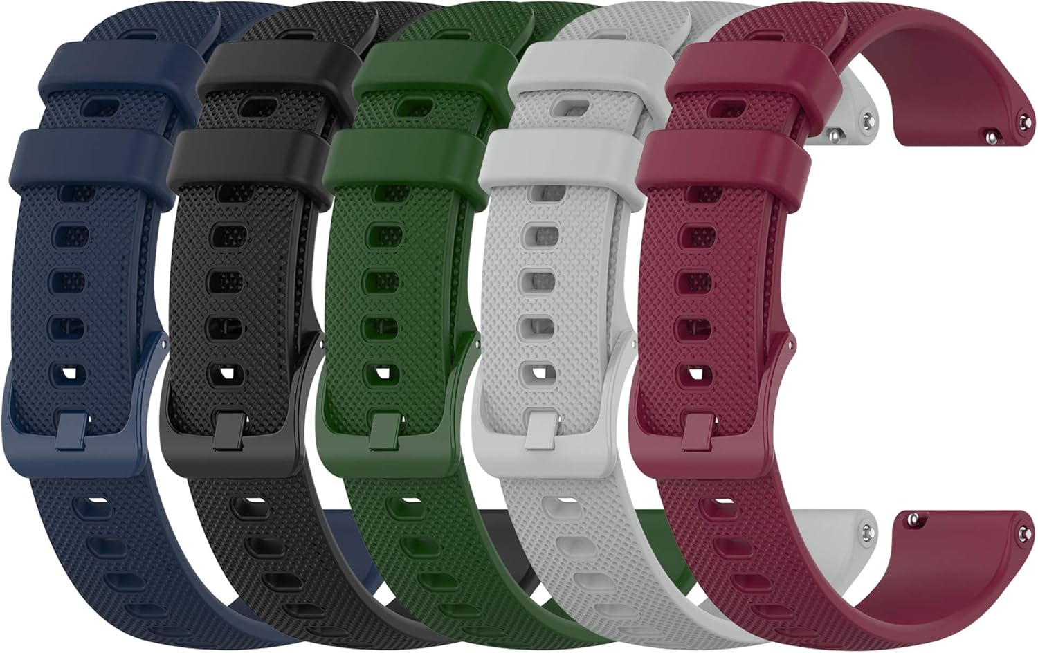 Fitturn Soft Colorful Silicone Watch Band Straps Compatible with Garmin Venu Sq Watch Replacement Quick Release Watch Bands Sport Strap Compatible with Garmin Venu Sq Smartwatch