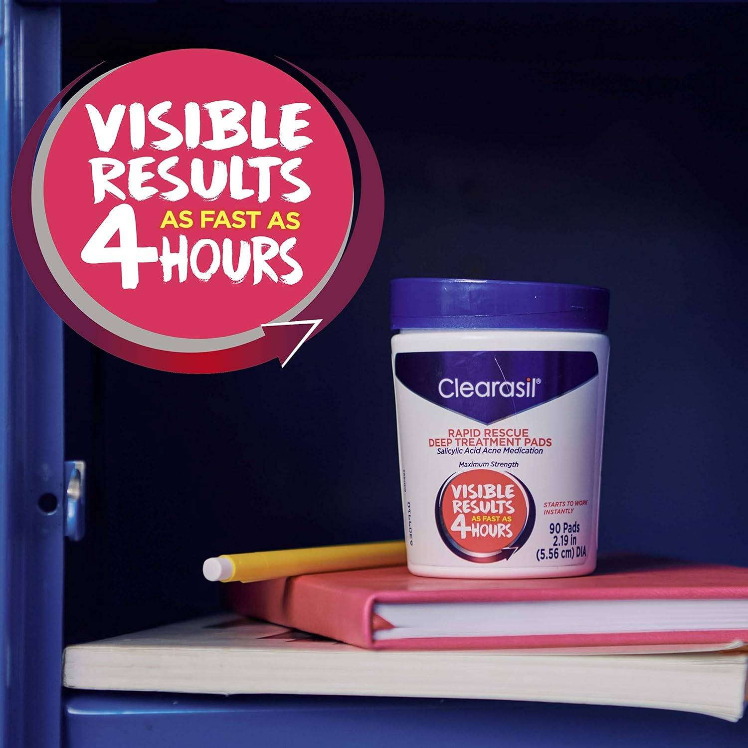 Clearasil Ultra Rapid Action Facial Cleansing Pads, 90 Count image number 1