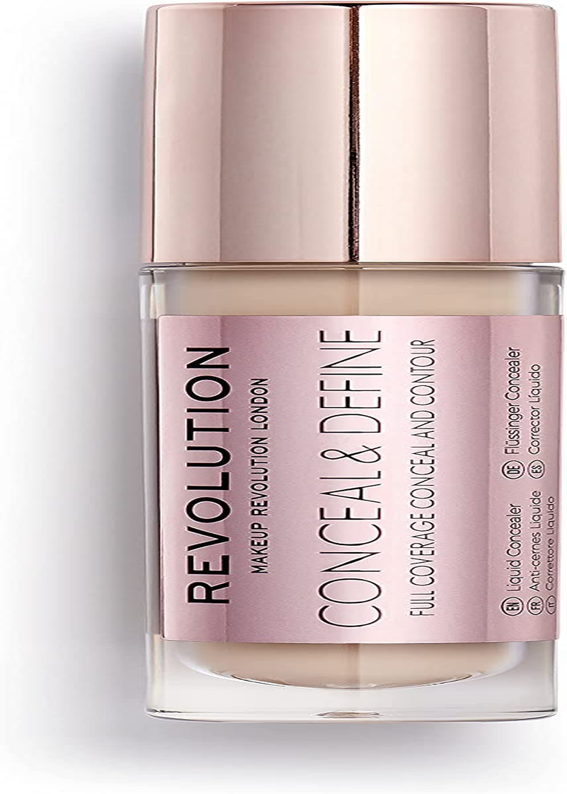 Makeup Revolution Conceal and Define Concealer (Eyeshadow), C10 Brown, 3.4Ml