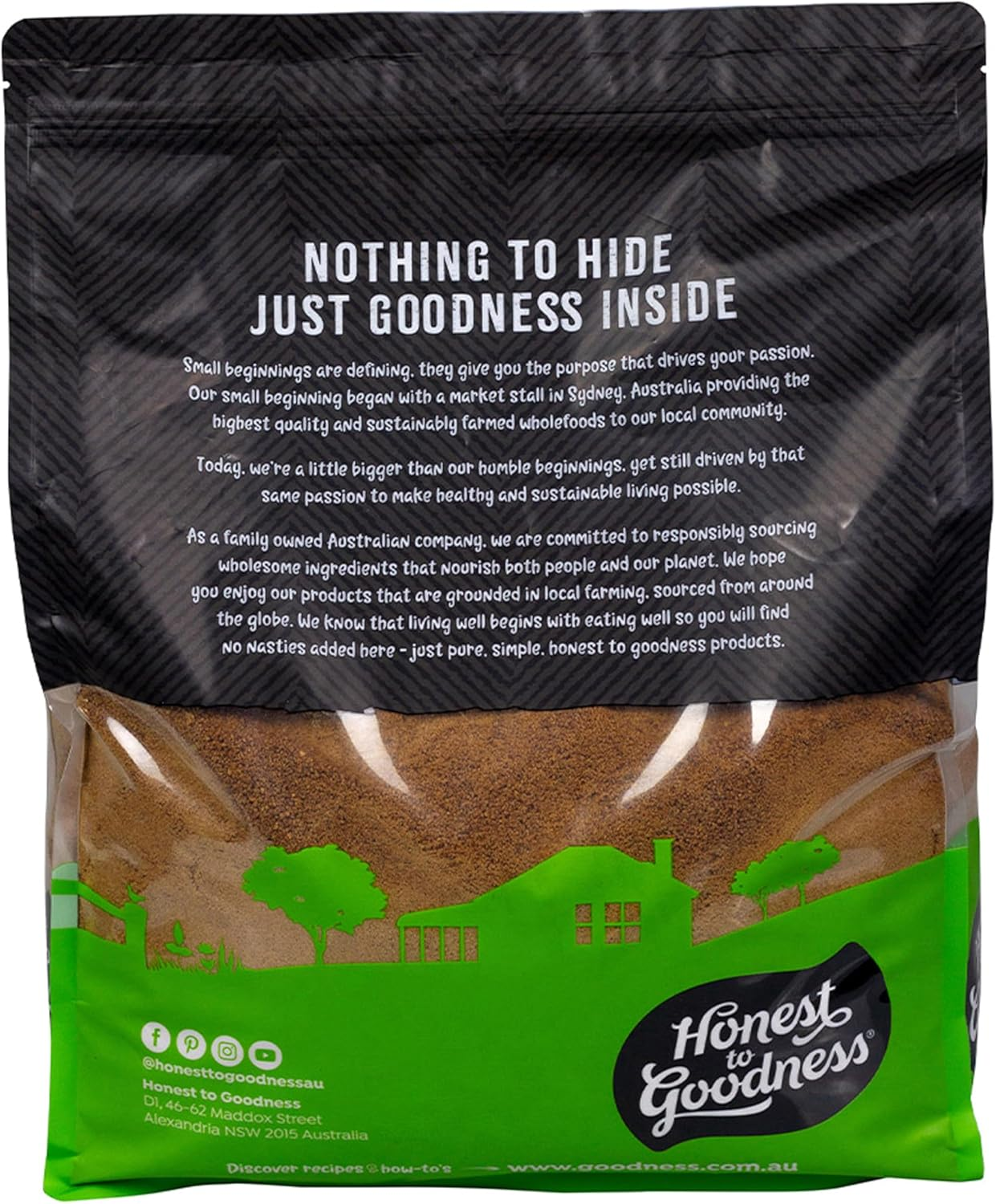 Honest to Goodness Organic Coconut Sugar, 5 Kg - Produced from the Fragrant, Sweet Sap of Coconut Palm Blossoms of the Green Coconut Tree. Delicious Toffee-Like Flavour. image number 2