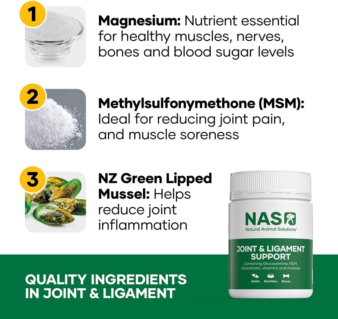 Natural Animal Solutions Joint & Ligament Support - Hip and Joint Supplement for Dogs and Cats. Glucosamine for Dogs Joint Supplement with Chondroitin and MSM, 120G image number 6