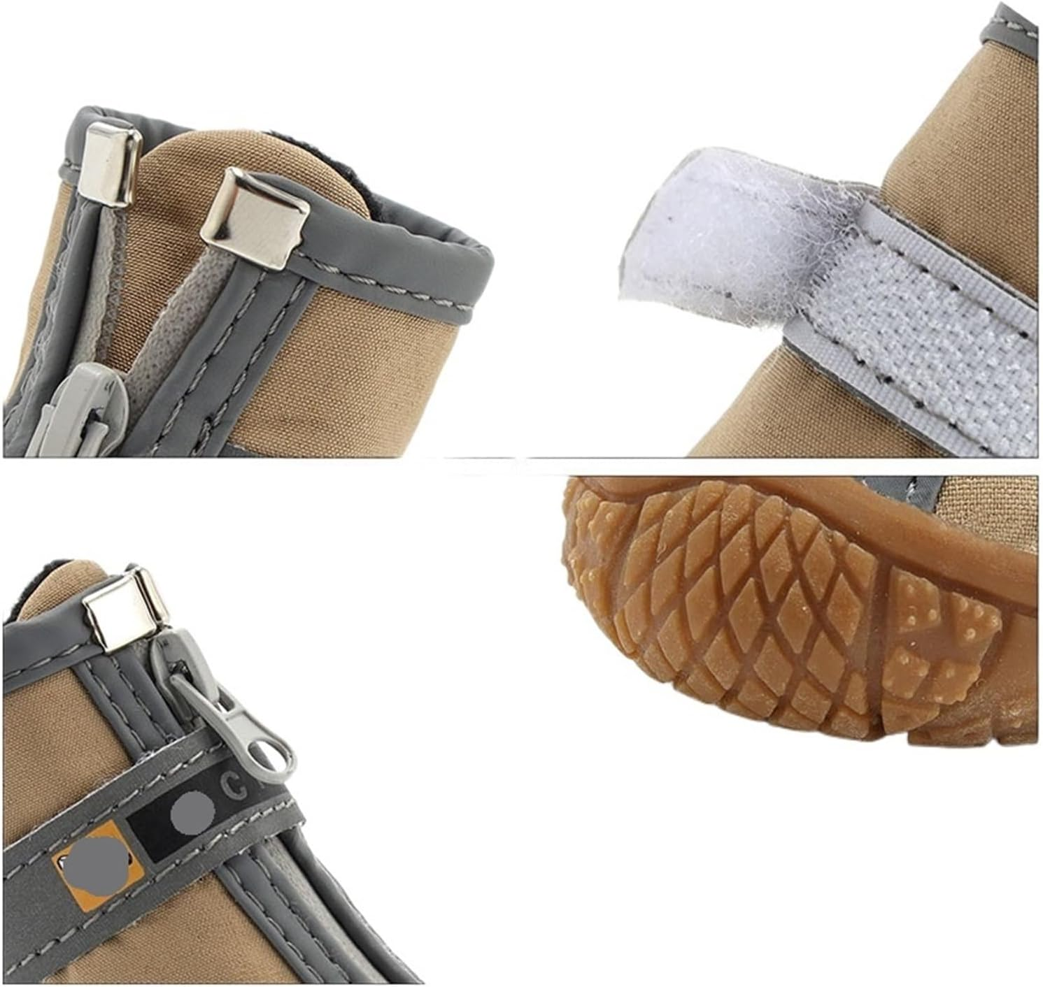 Dog Shoes Pet Dog Shoes Sports Mountain Wearable Pets PVC Soles Dog Boots Small Medium Large Dog Warm (Color : Yellow, Size : Size5) image number 2