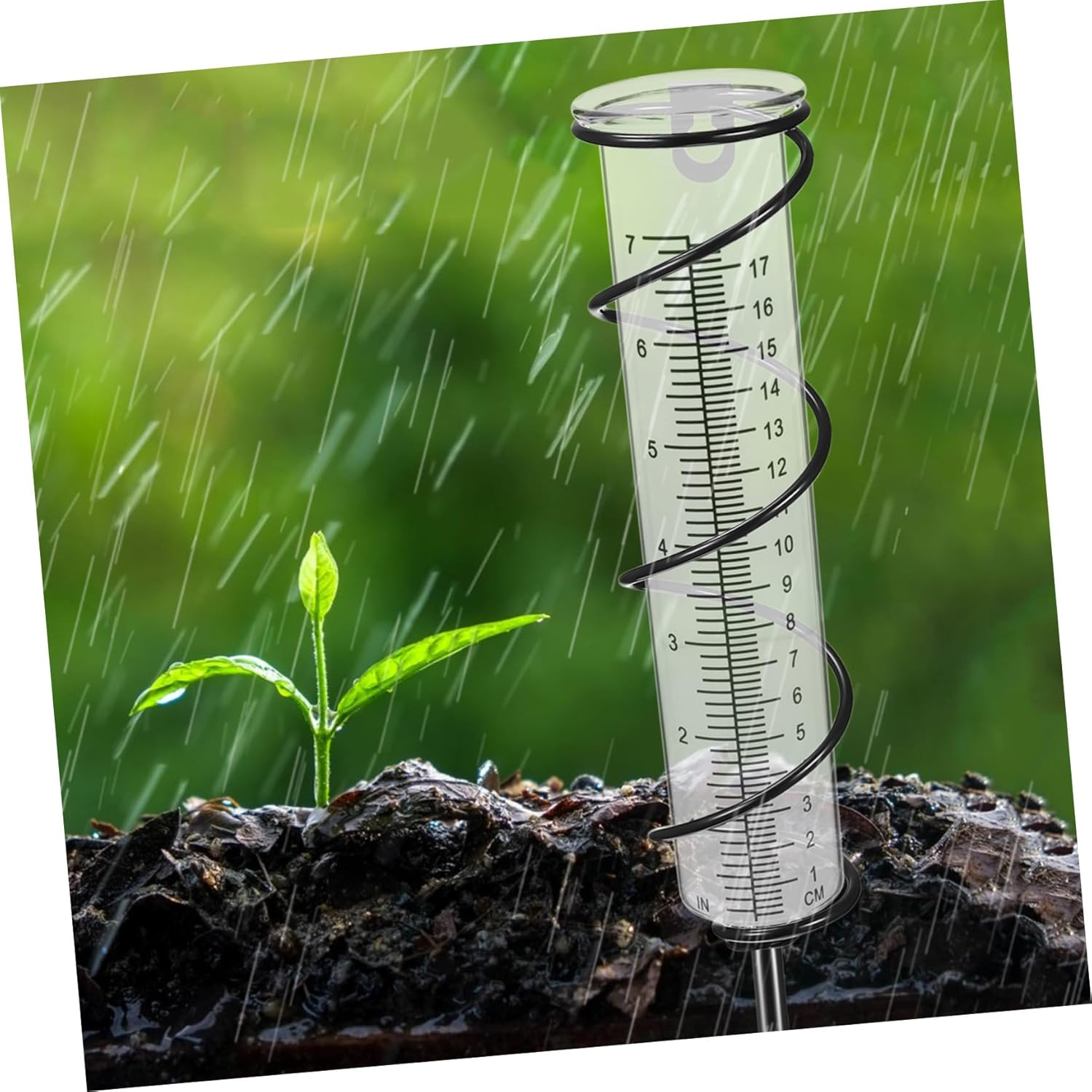 HANABASS Rain Gauge Test Tube Replacement High Borosilicate Glass Rain Gauge Tube for Outdoor Garden Lawn Water Measurement image number 5