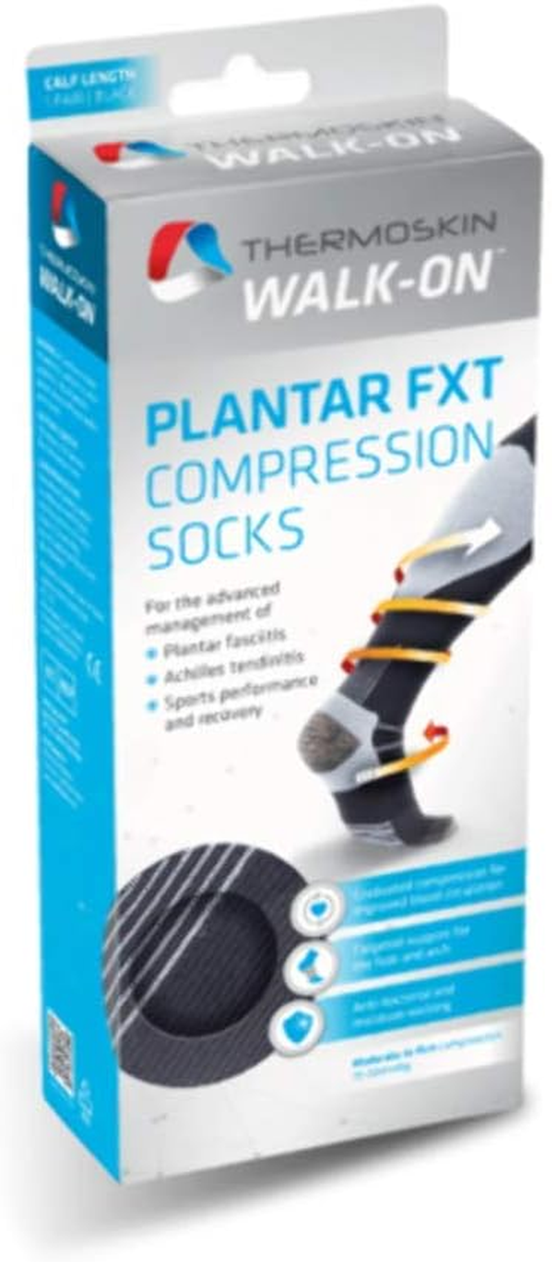 Thermoskin FXT Compression Calf Socks Pair, Black, X-Large, 4.1 Ounce image number 2