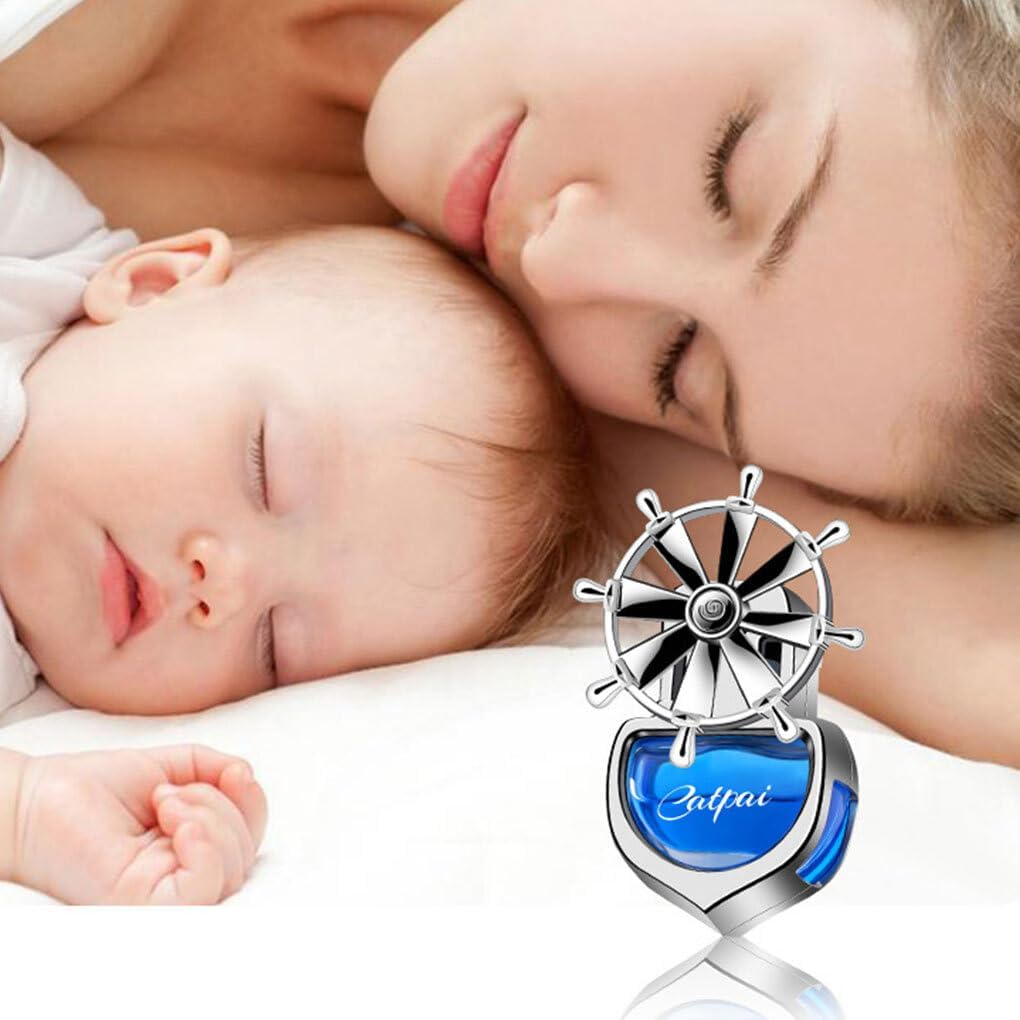 Tranquility Car Air Conditioner Vent Fragrance Clip Light and Noiseless Rotation Car Fragrance Essential Oil Car Perfume, Orange image number 2